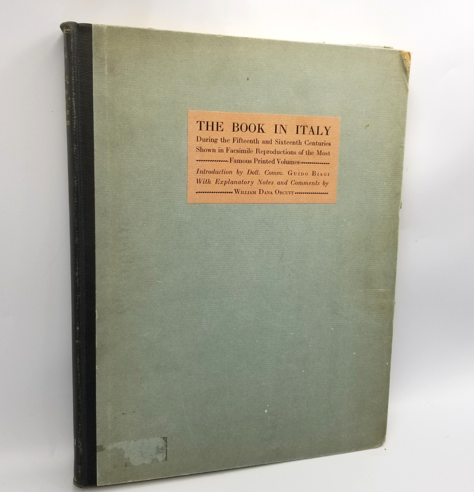 The Book in Italy by William Orcutt 1928 Harper Limited Facsimile Folio #111/750