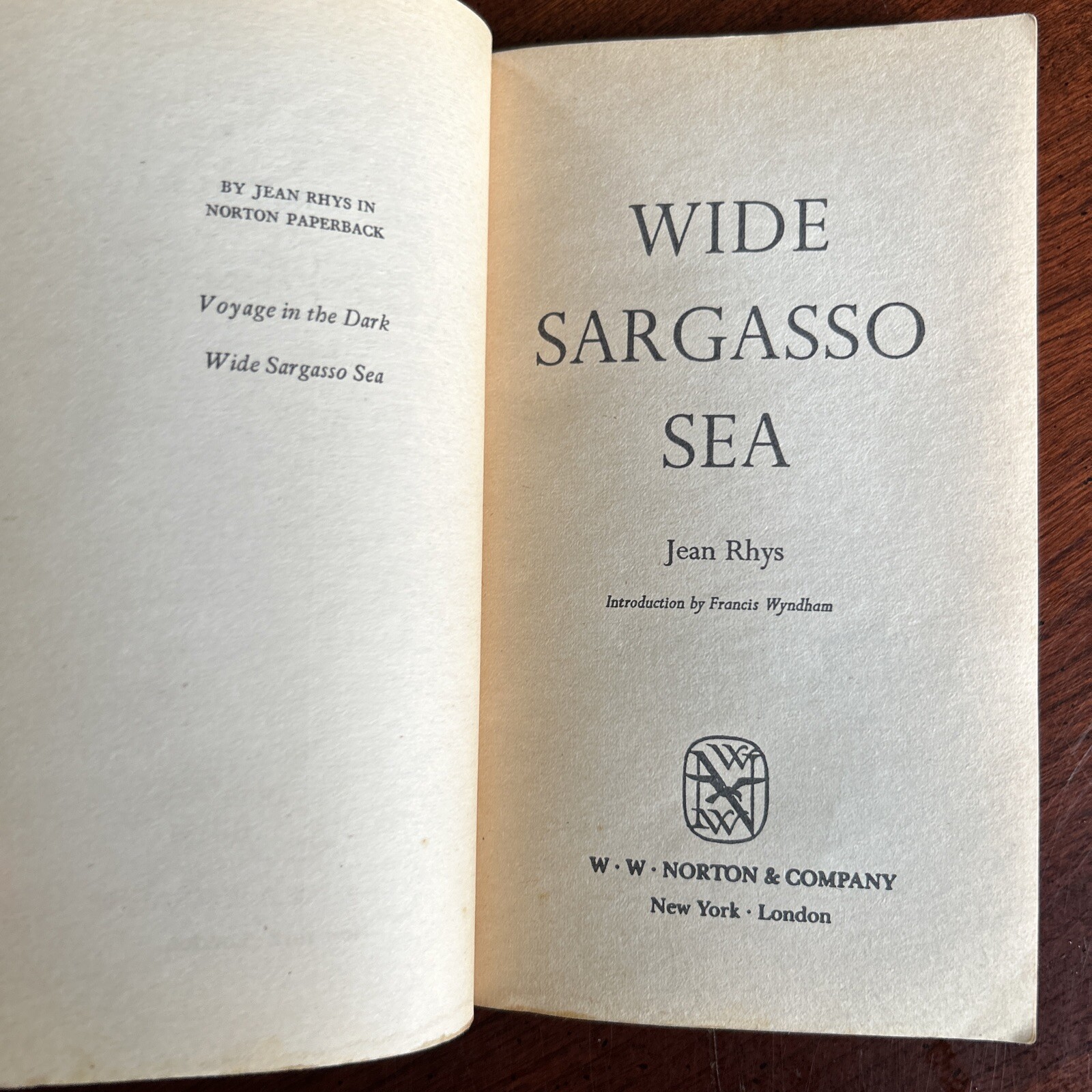 Wide Sargasso Sea by Jean Rhys (1966, Trade Paperback 1st edition )