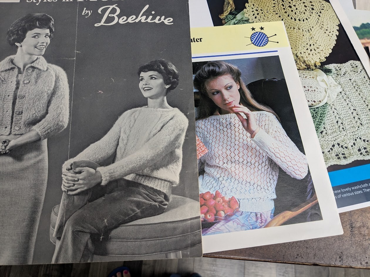Vintage Knitting Pattern Leaflet Booklet Lot 1950s and More