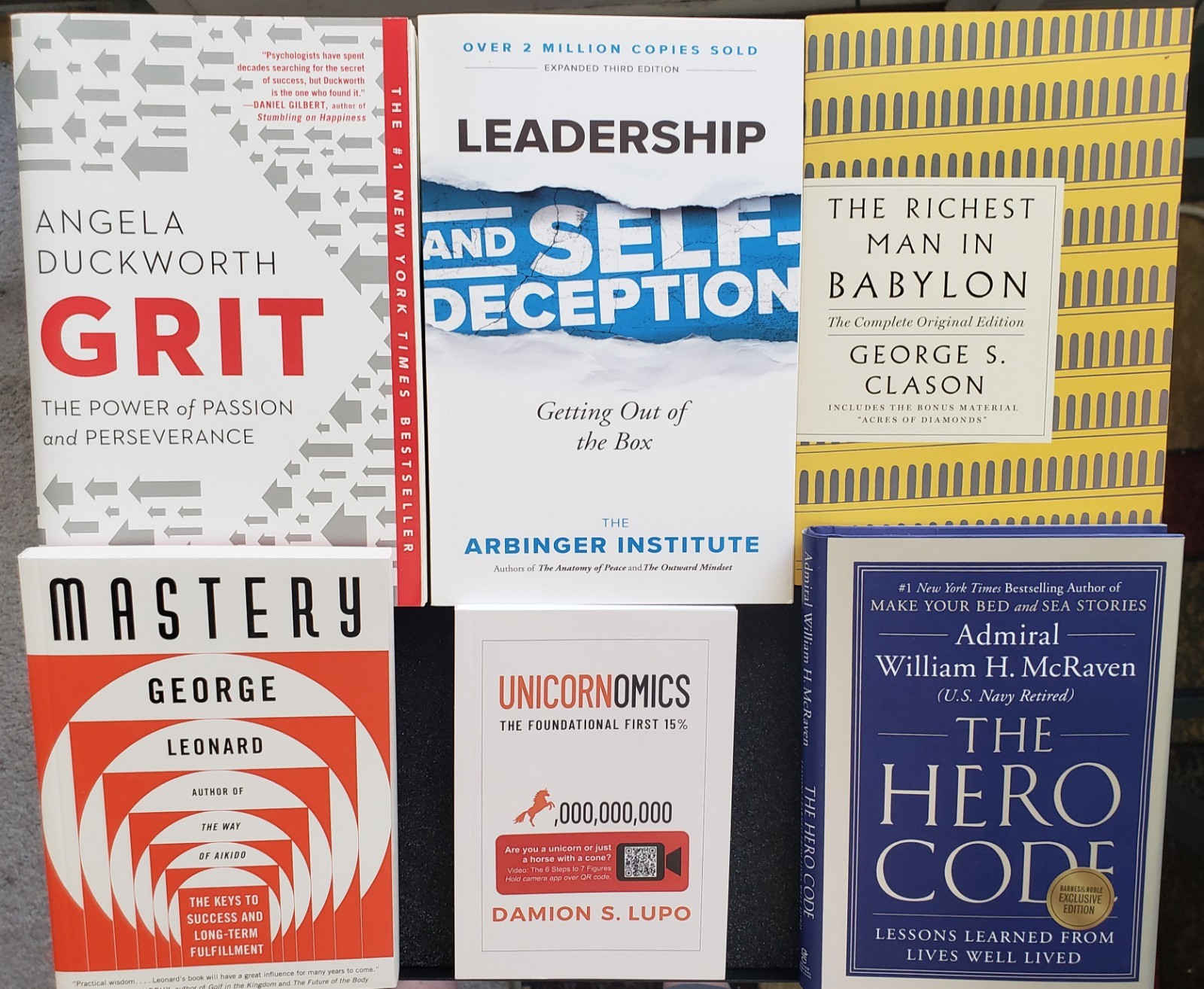 12 Business Book Lot – Extreme Ownership, Leadership and Self-Deception, Grit