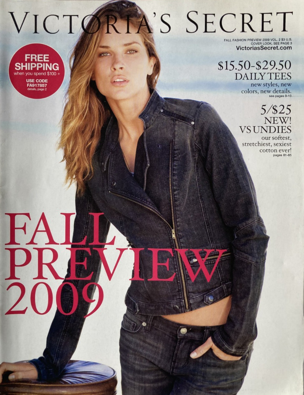 ERIN WASSON Fall Fashion Preview 2009 VICTORIA’S SECRET Catalog Volume 2