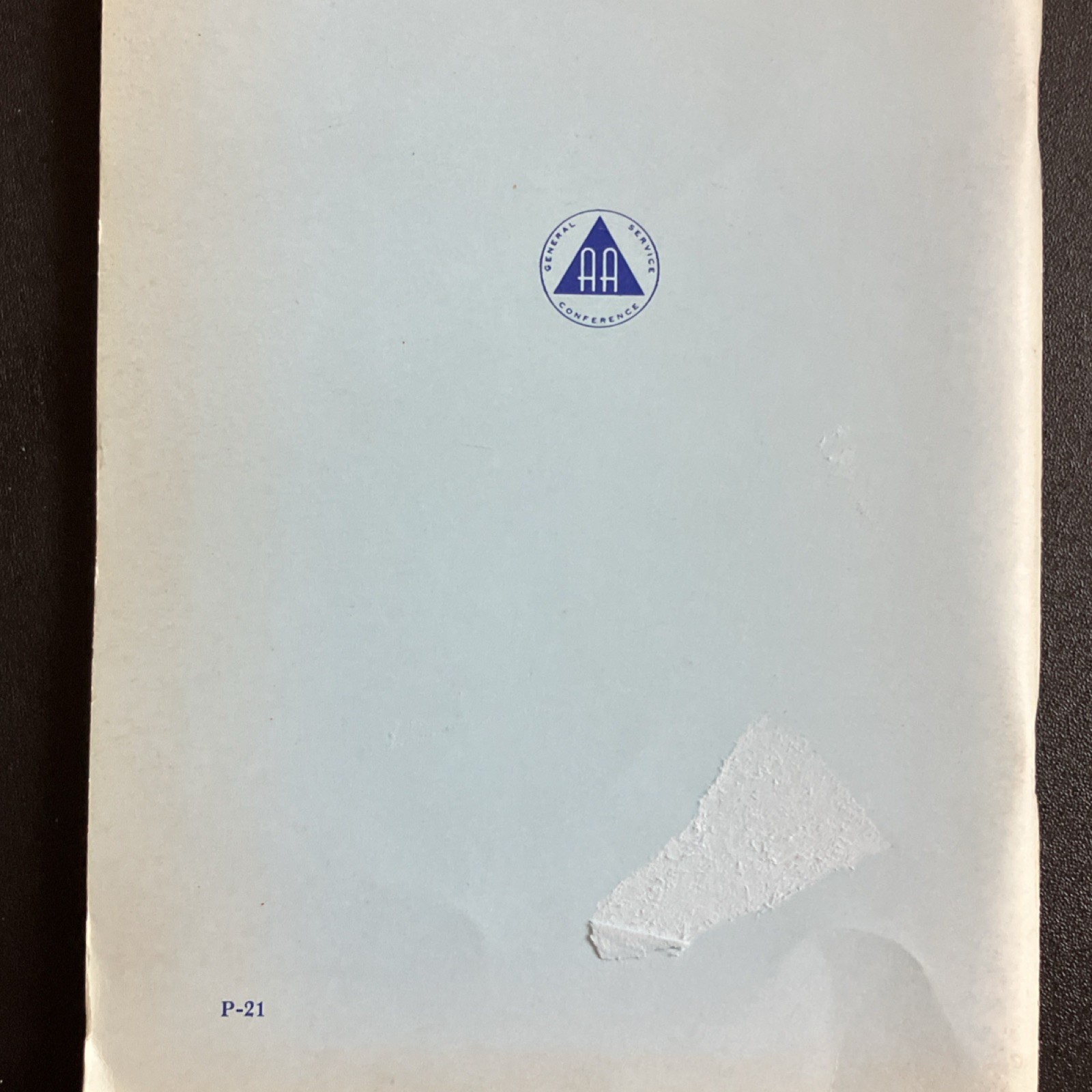 Twelve Concepts for World Service by Bill W. Alcoholics Anonymous 1978 Book P-21