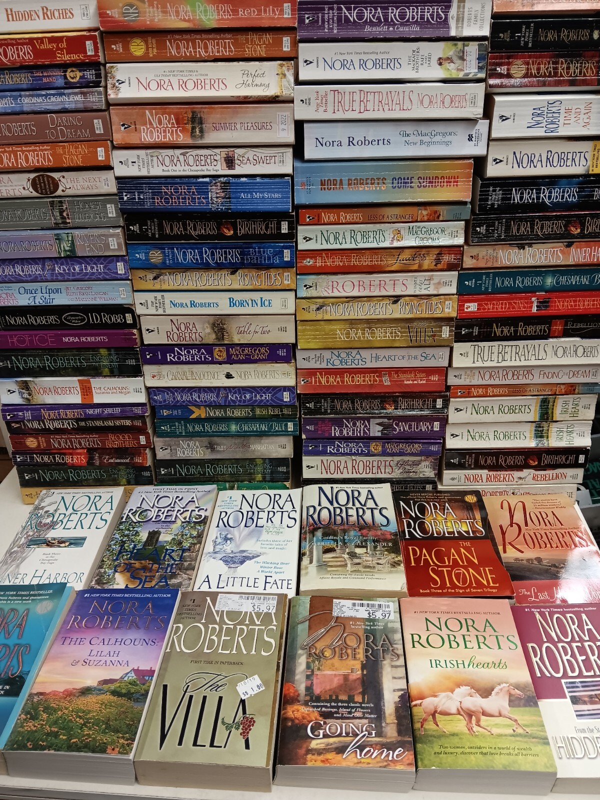Lot of 10 Nora Roberts Romance Novels PAPERBACK *RANDOM* Books MIX