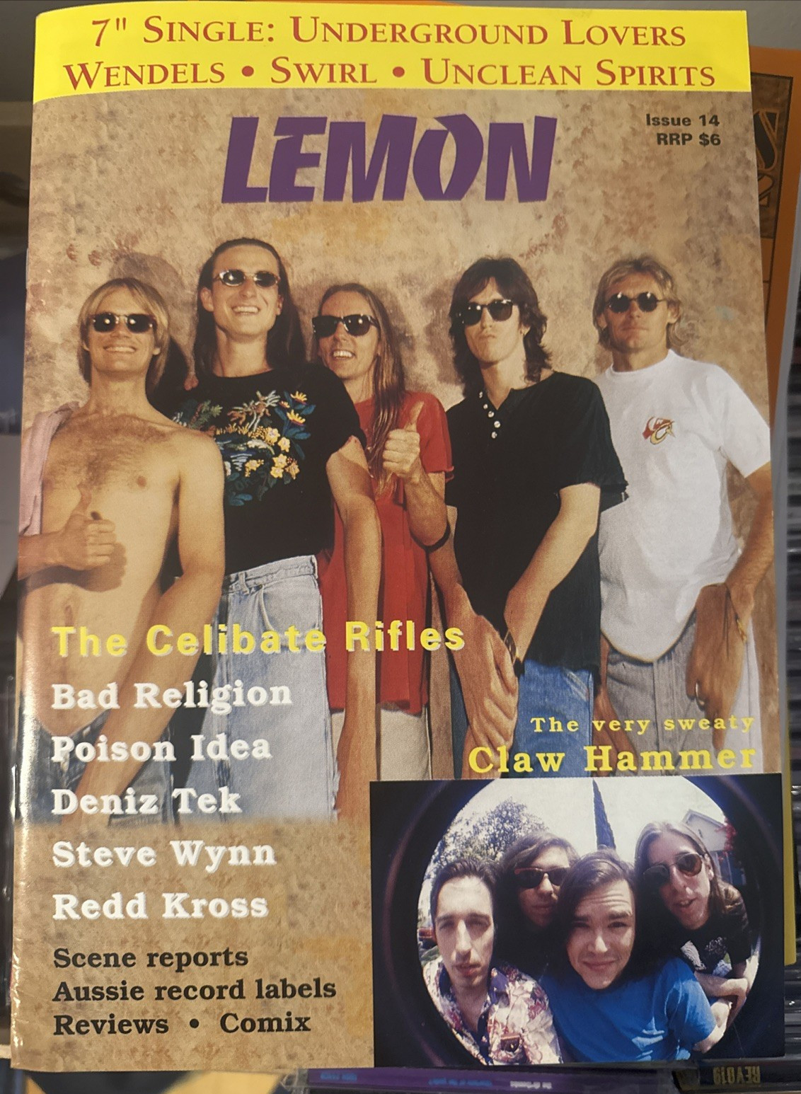 Lemon Magazine 14 1992 Zine + 7″ Celebrate Rifles Deniz Tek OZ Punk Redd Kross