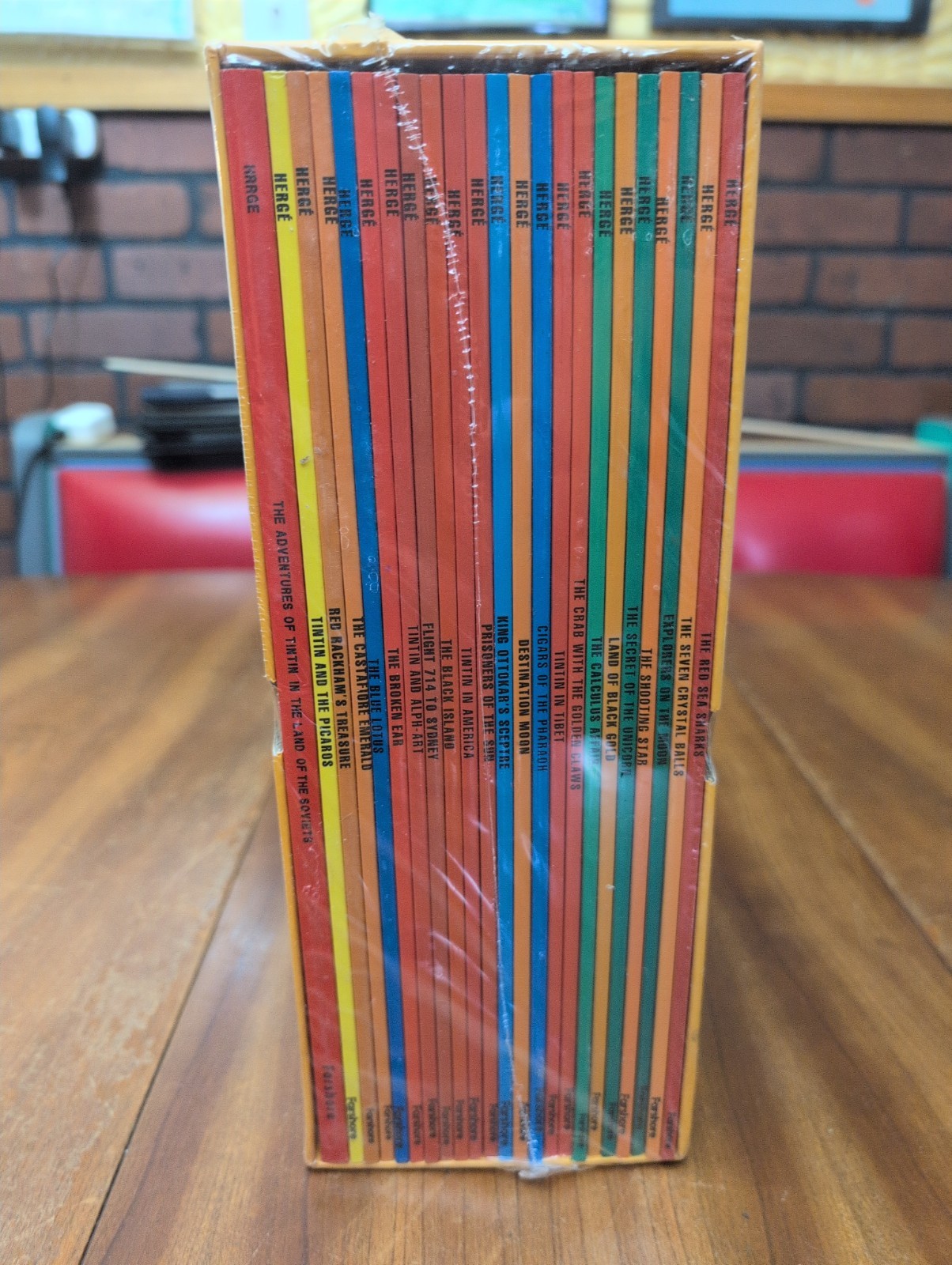 The Adventures of Tintin 23 Paperback Books Box Set Collection SEALED READ