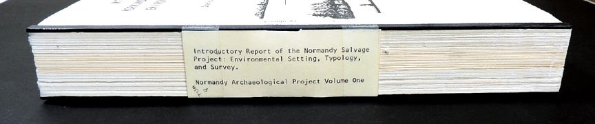 Normandy Reservoir Salvage Project Environmental Setting Typology & Survey Vol 1