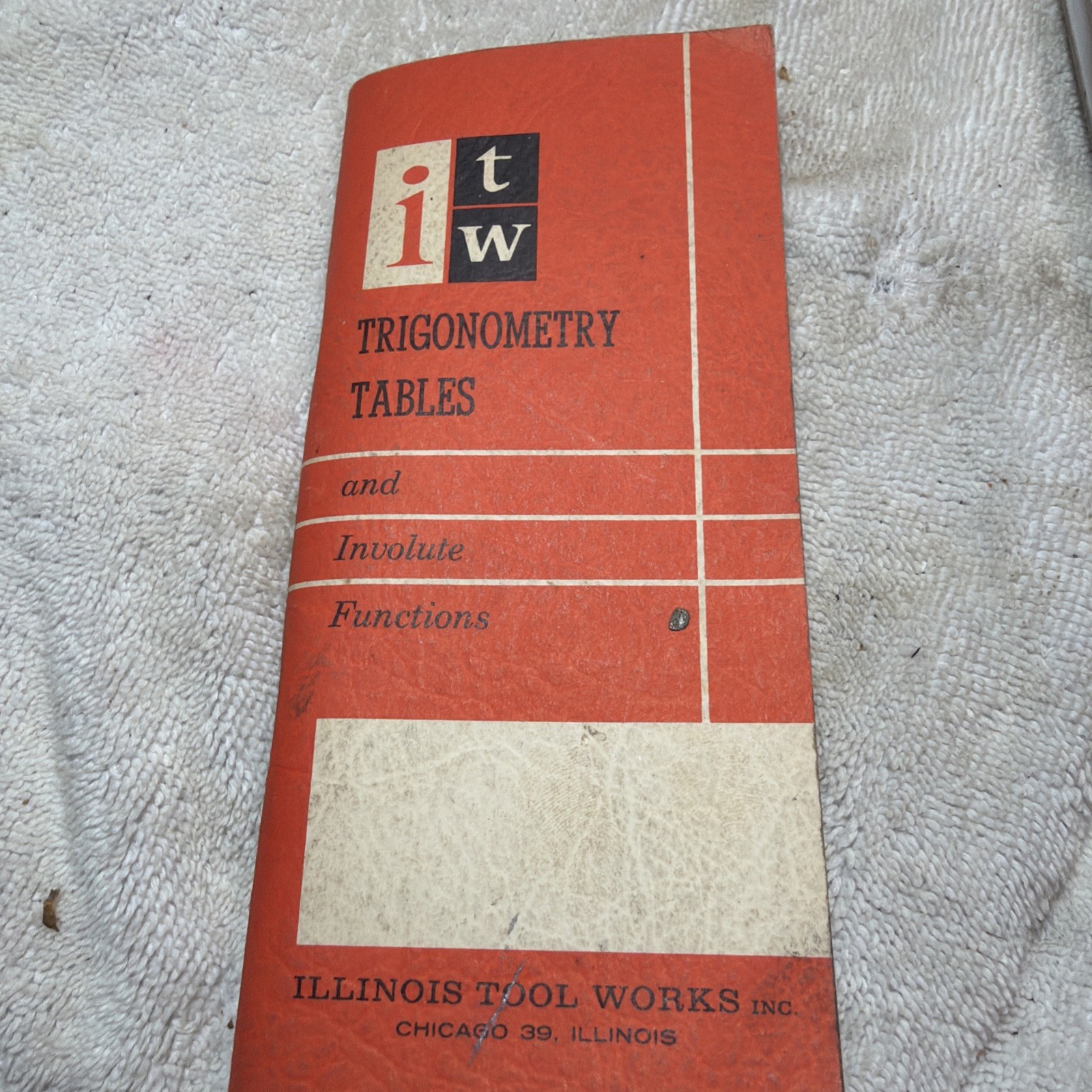Vintage booklet 1964 Trigonometry Tables and Involute Functions Chicago Illinois