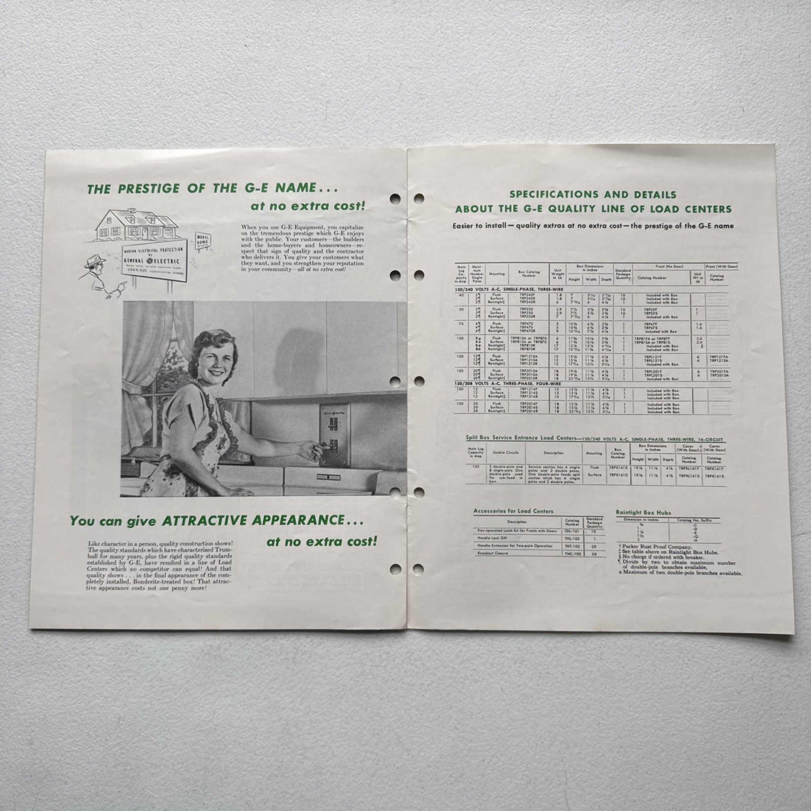 General Electric 1955 New G-E Load Center Line Sales Brochure