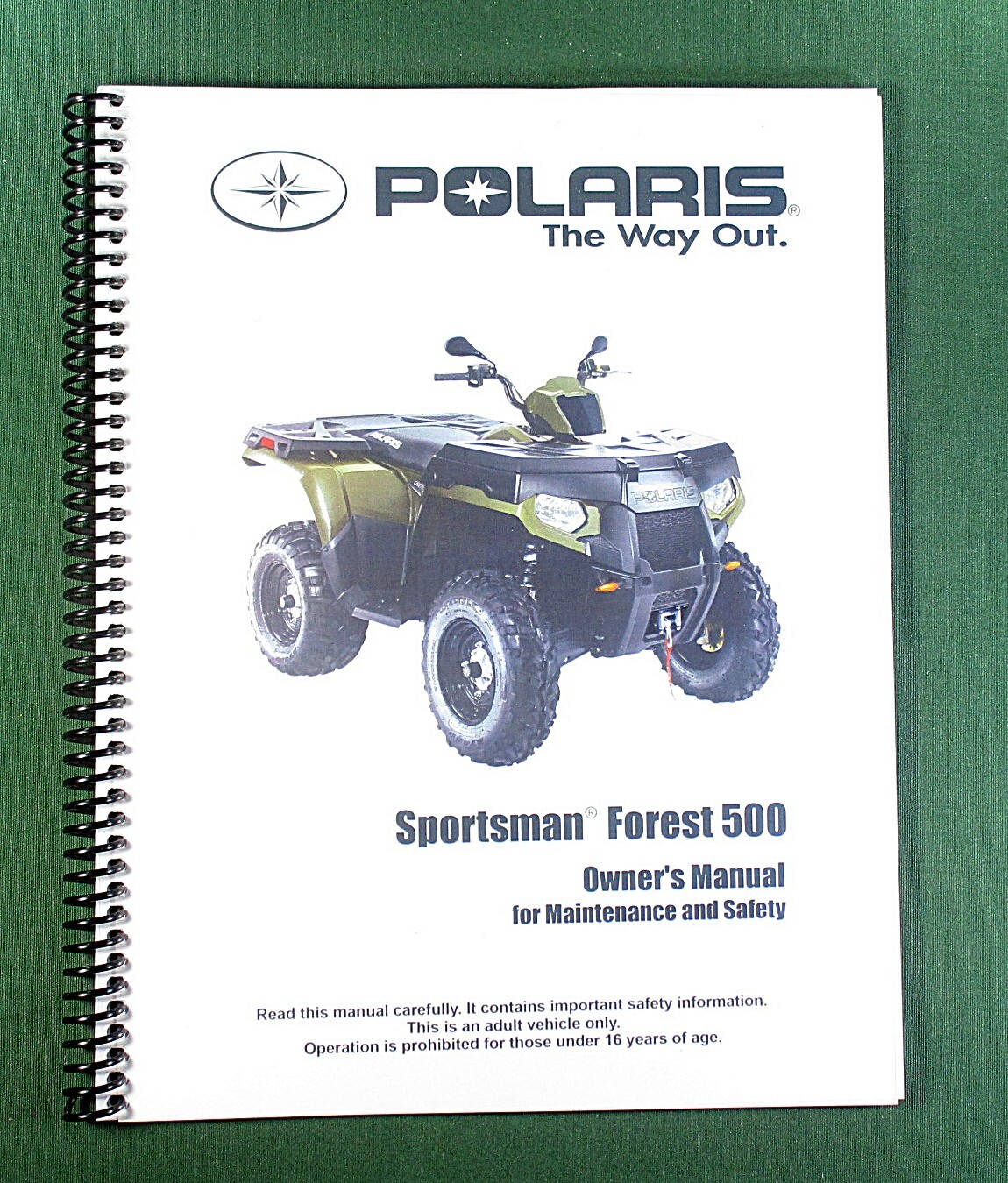 2011 Polaris Sportsman Forest 500 Owner’s Manual: 138 Pages & Clear Covers