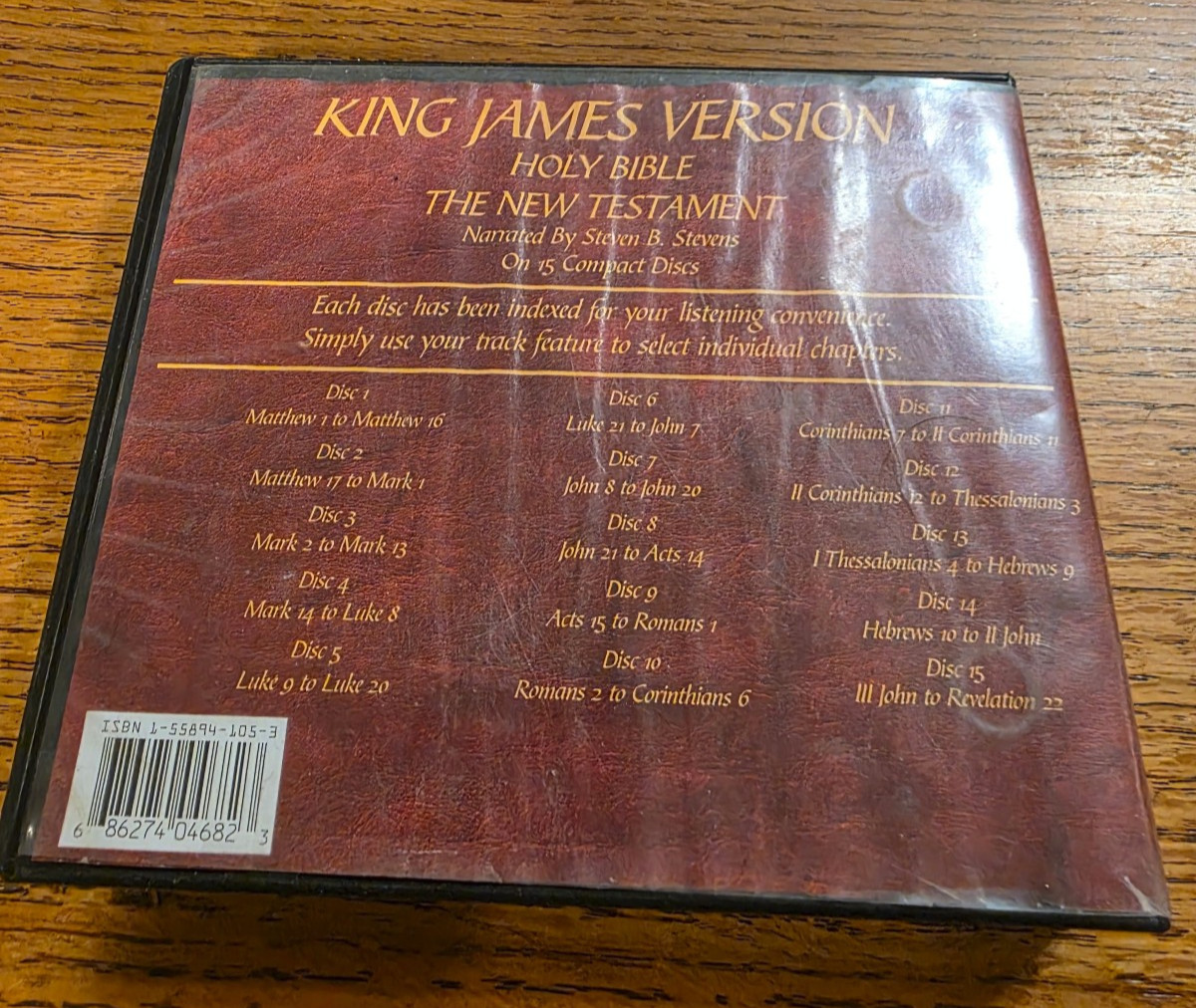 King James Version Bible New Testament 15 CD Set 16 Hours Steven Stevens