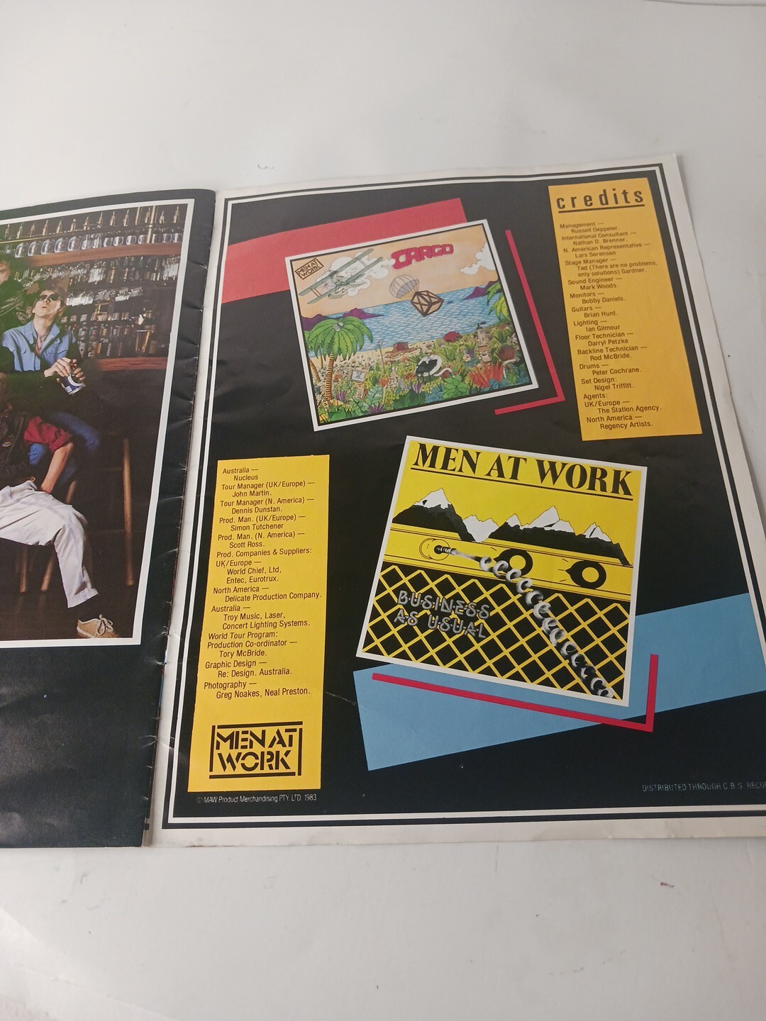 Men At Work Tour Program 1983