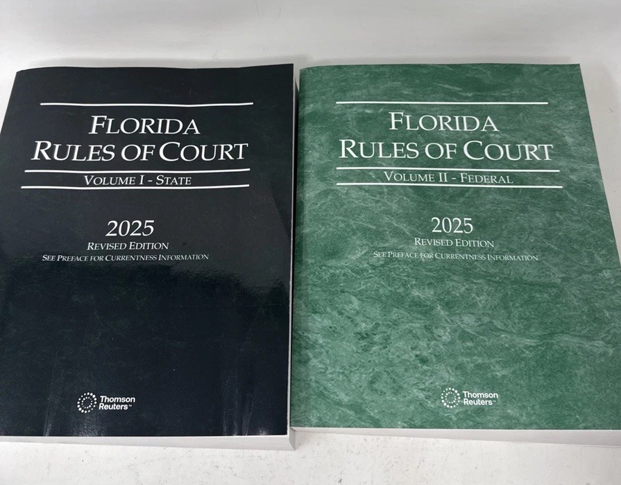 Florida Rules of Court – State and Federal, 2025 Revised Ed. (Vols. I & II)