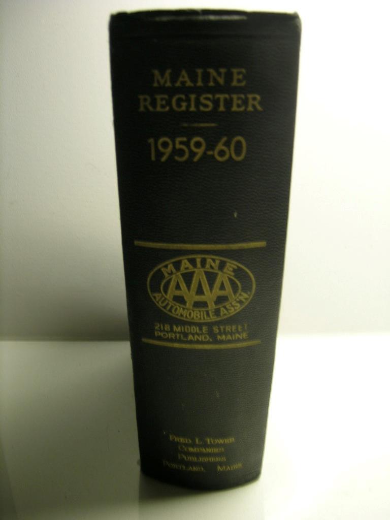 1959-1960 Maine Register (4 lbs of data) 1,371 pages with every County Maine AAA
