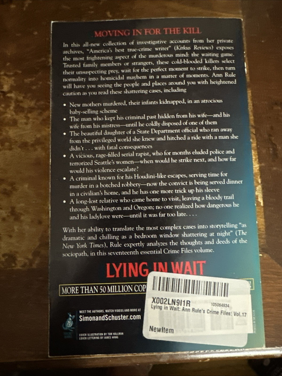Lying in Wait Ann Rule’s Crime Files Vol.17 Mass Market Paperback NEW SHIPS FAST