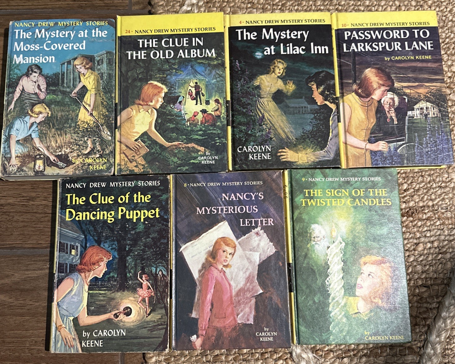 Nancy Drew Mystery Stories Hardcover Book Lot of 7 Carolyn Keene 1941-1968 VTG