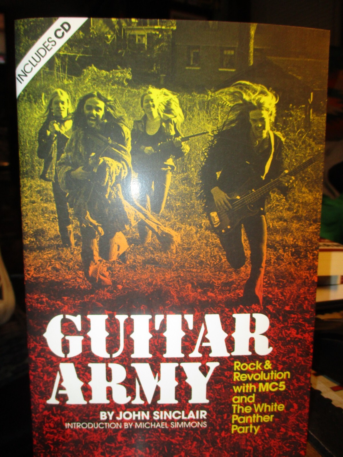 Signed JOHN SINCLAIR Guitar Army Book W/CD 302 Pages MC 5 White Panthers DETROIT
