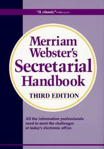 Merriam-Webster’s Secretarial Handbook (Third Edition) by Merriam-Webster, Good