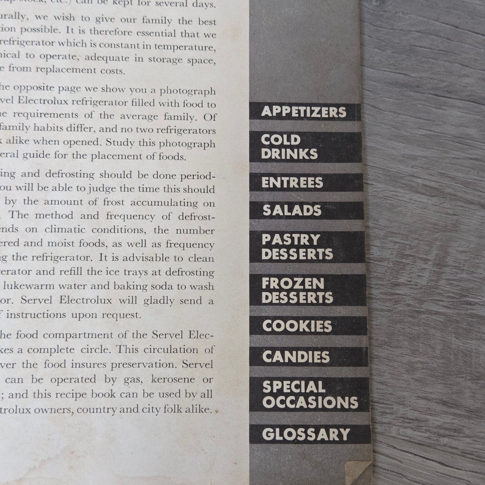 Vintage Servel Electrolux Cookbook – Making the Most of Your Servel – 1940s/50s