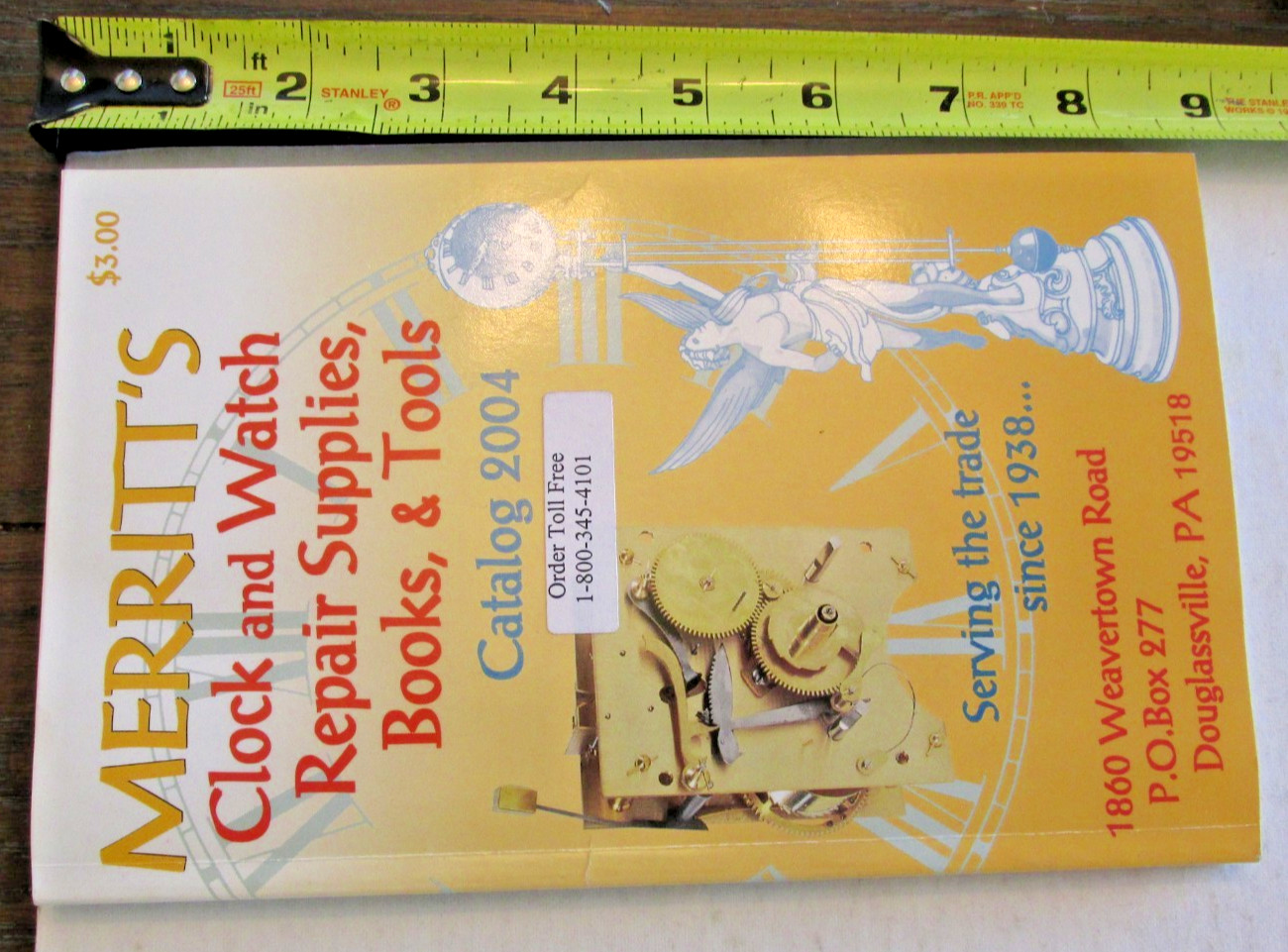 VTG 2004 Merritt’s Clock Watch Repair Supply Book Tool Catalog Order Form 192p