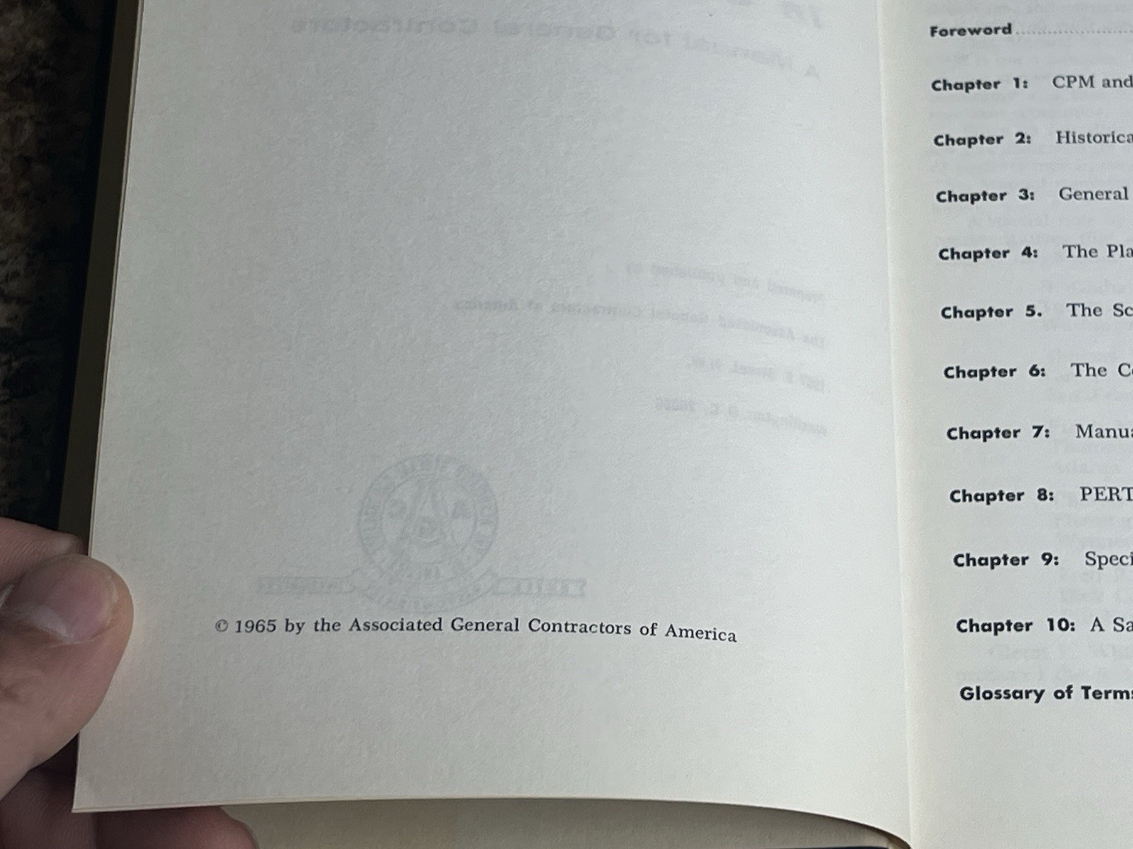 CPM in Construction – A Manual for General Contractors