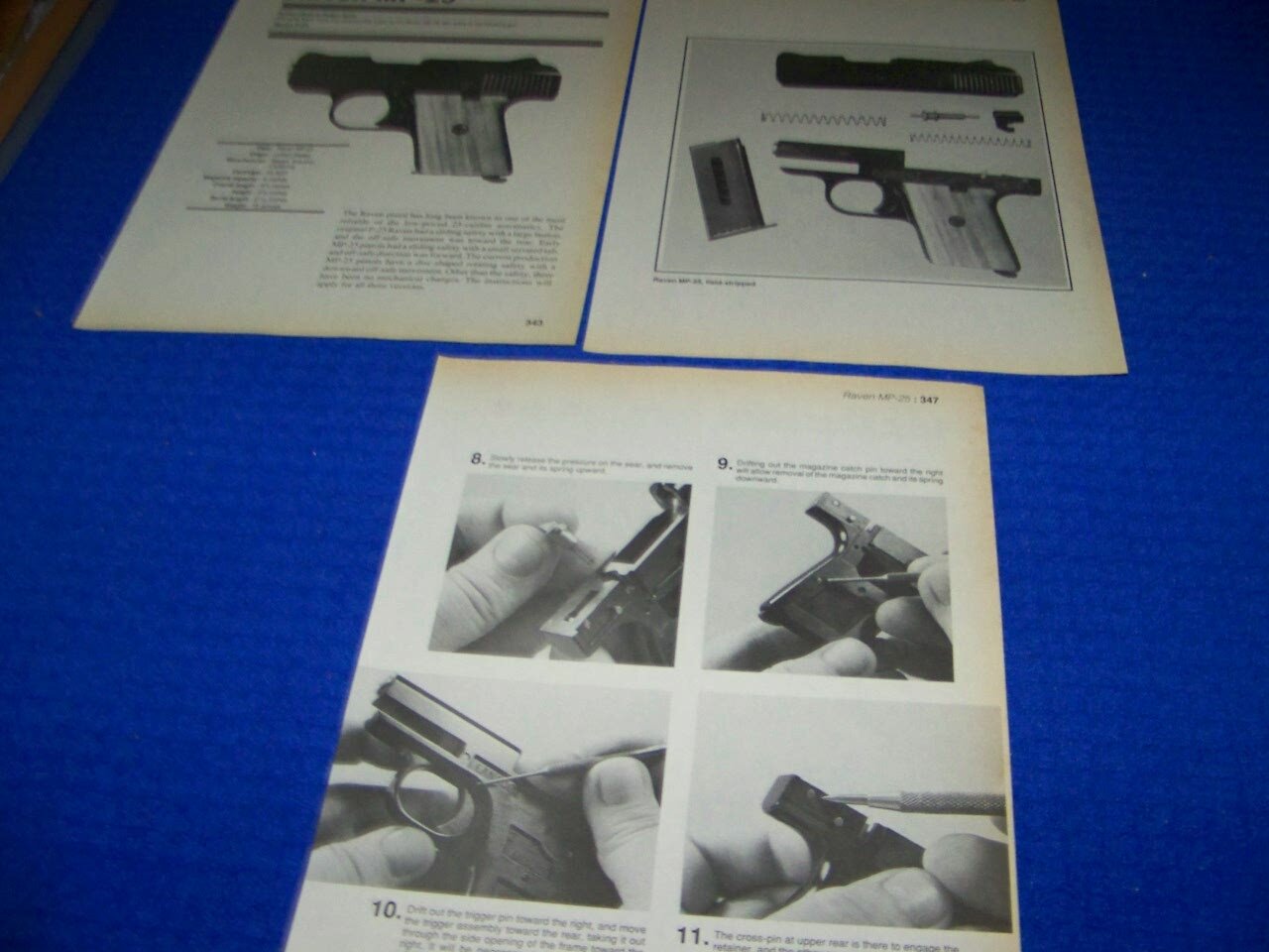 RAVEN MP-25 (.25 ACP) PISTOL….FIELD STRIP & ASSEMBLY (685CC)