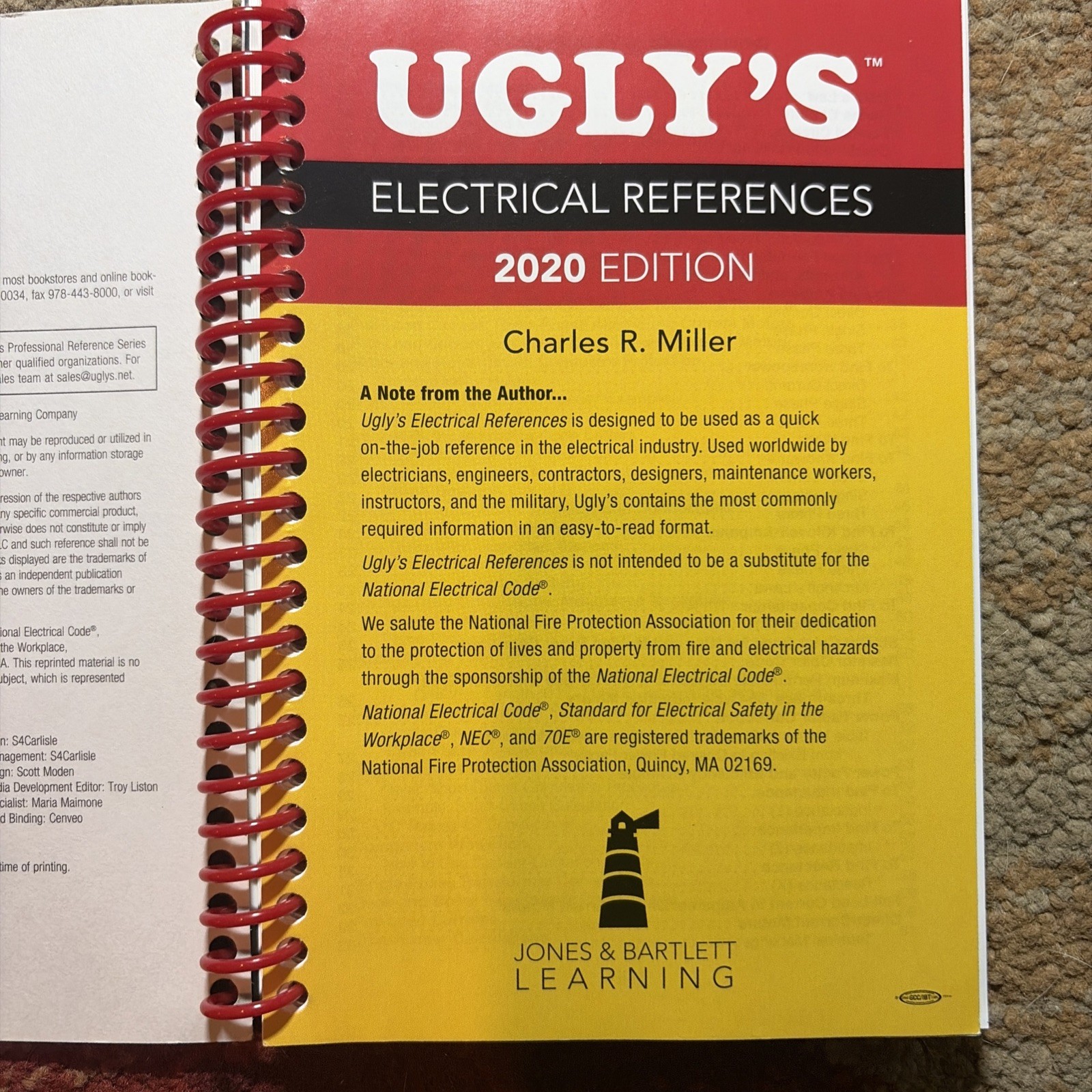 Ugly’s Electrical References 2020 Edition Charles R Miller Spiral Reference