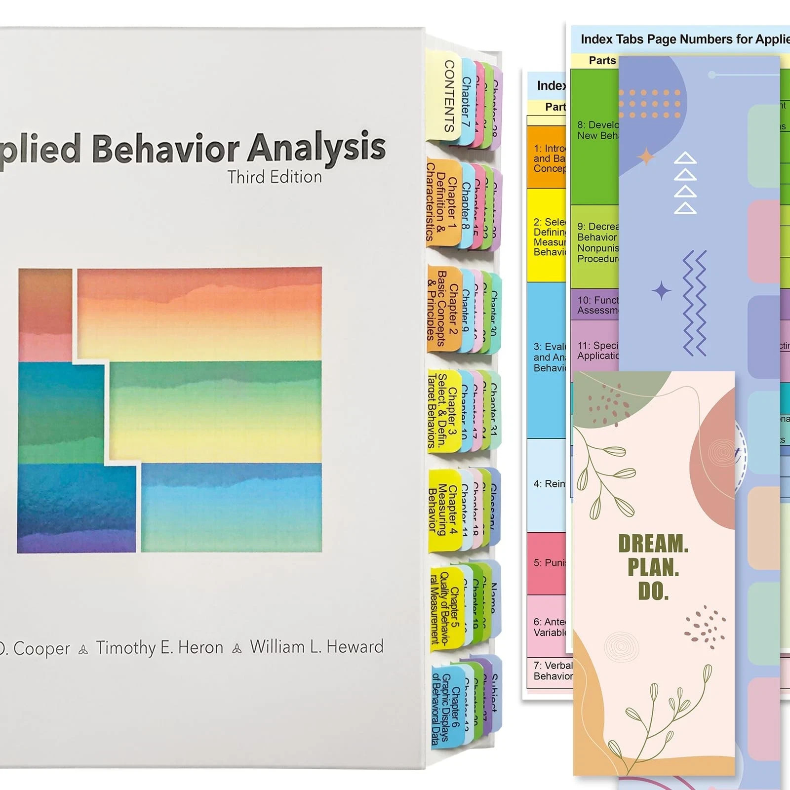 Index Tabs for Applied Behavior Analysis Cooper 3rd Edition, Complete Book Ta