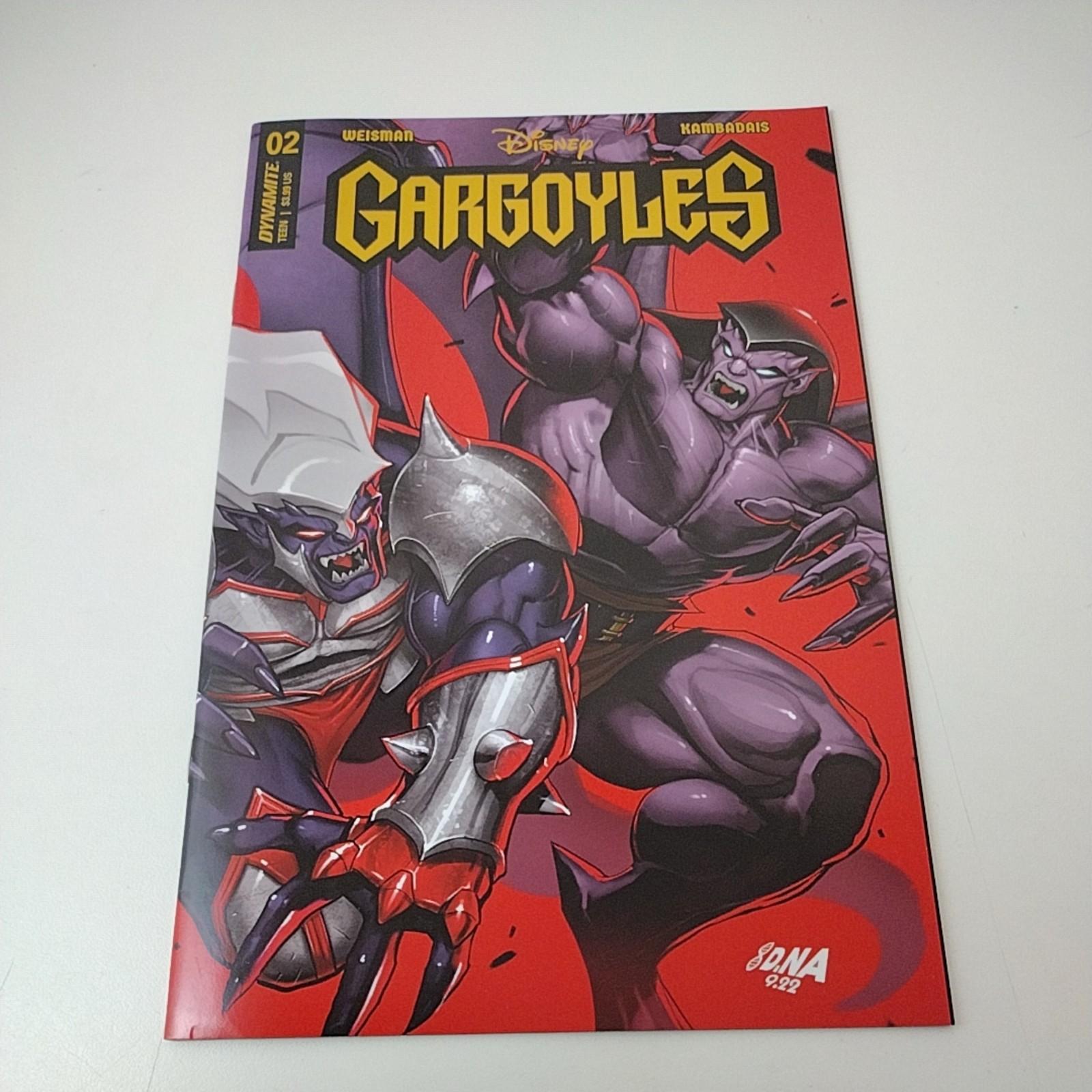 Gargoyles #2 Disney Dynamite Greg Weisman Comic Book Main Cover 2022 Nakayama