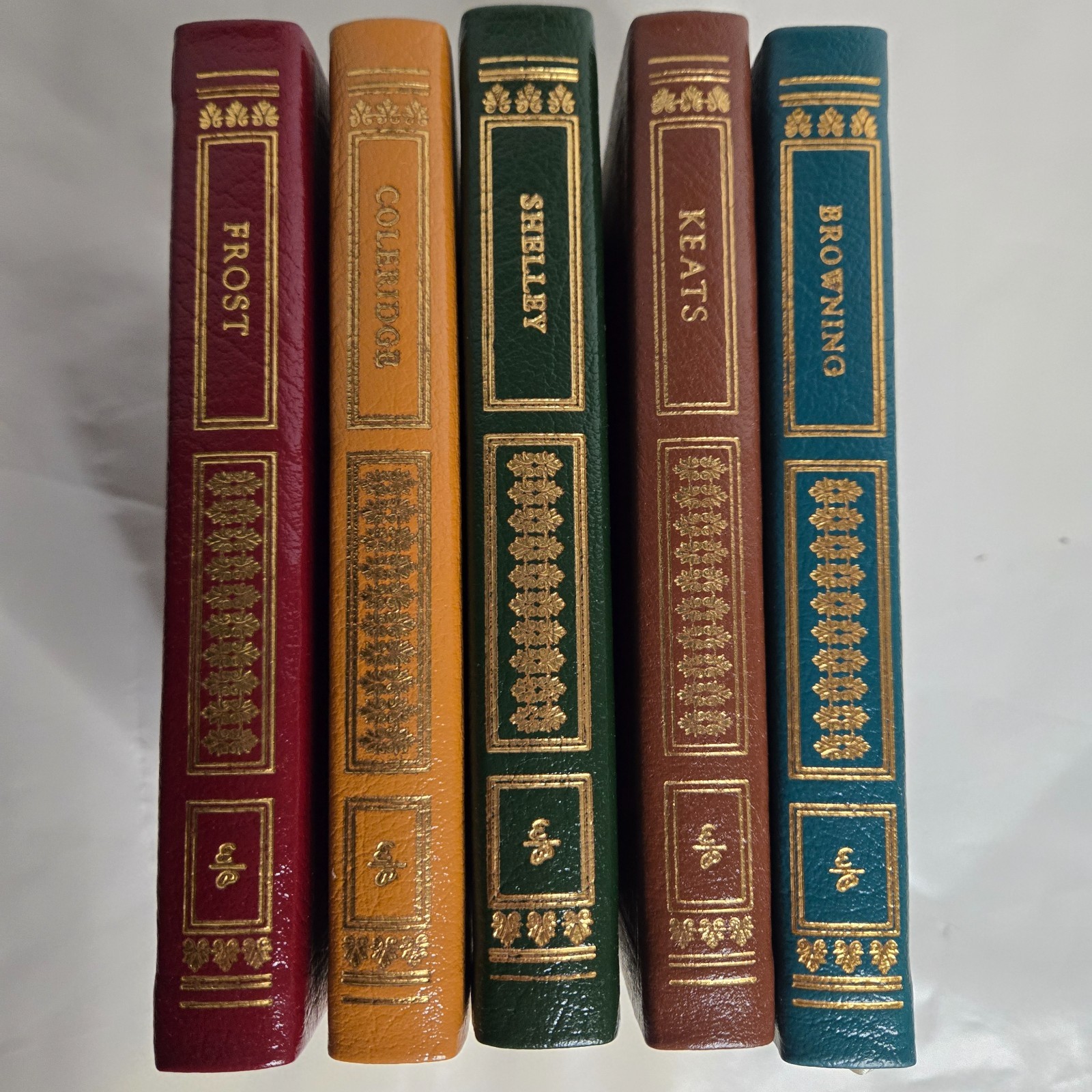 The Easton Press Library of Great Poetry 5 Small Vol Leather Collector’s Edition
