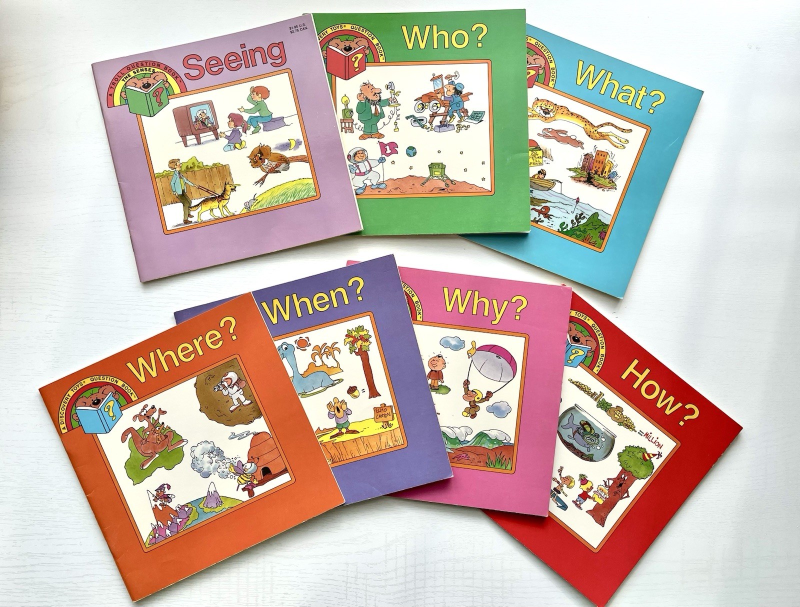 Troll Associates Kids Question Books Who, What, Where, When, Why, How? & Seeing