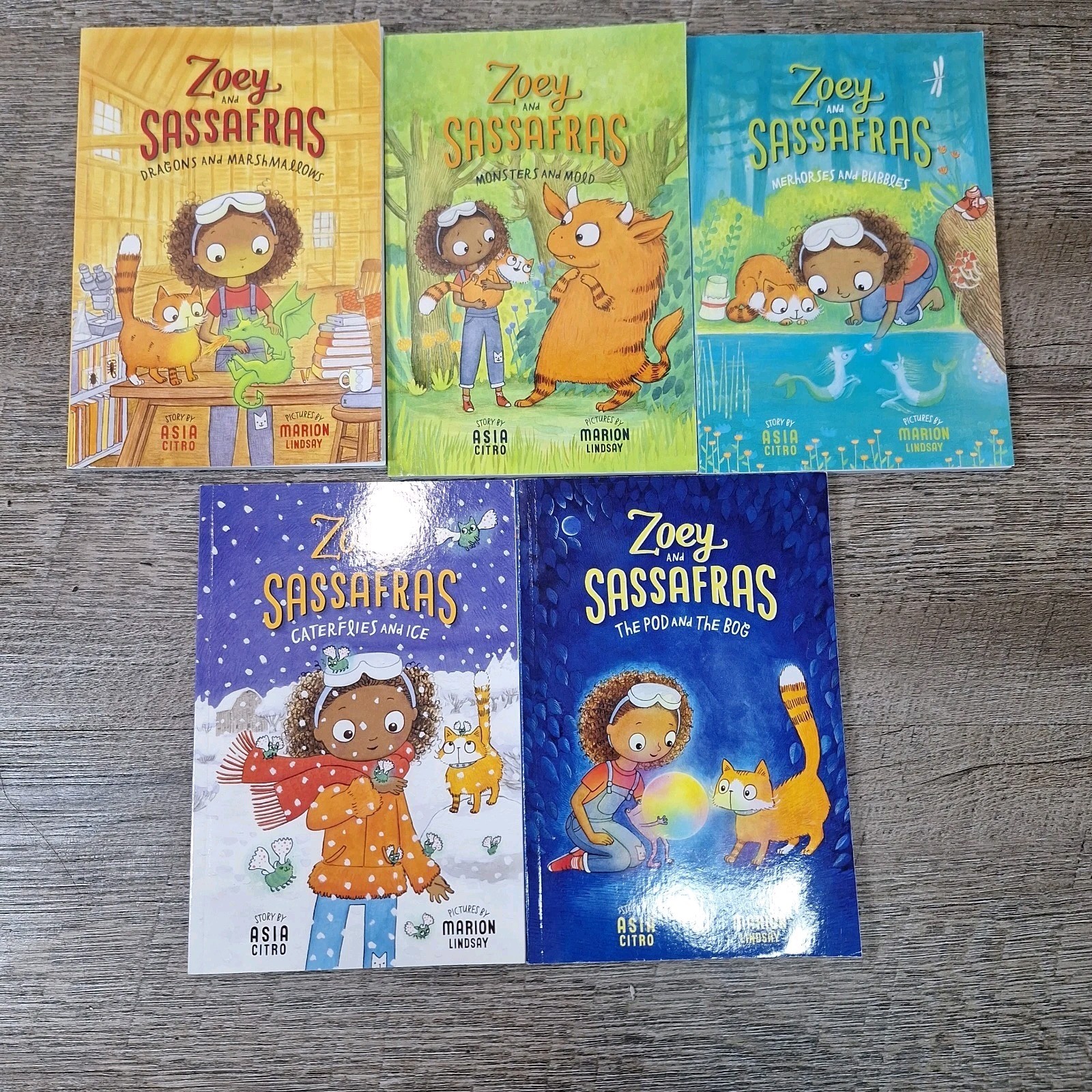 Zoey And Sassafras By Asia Citro 5 Book Bundle Lot Paperback School Age Chapter