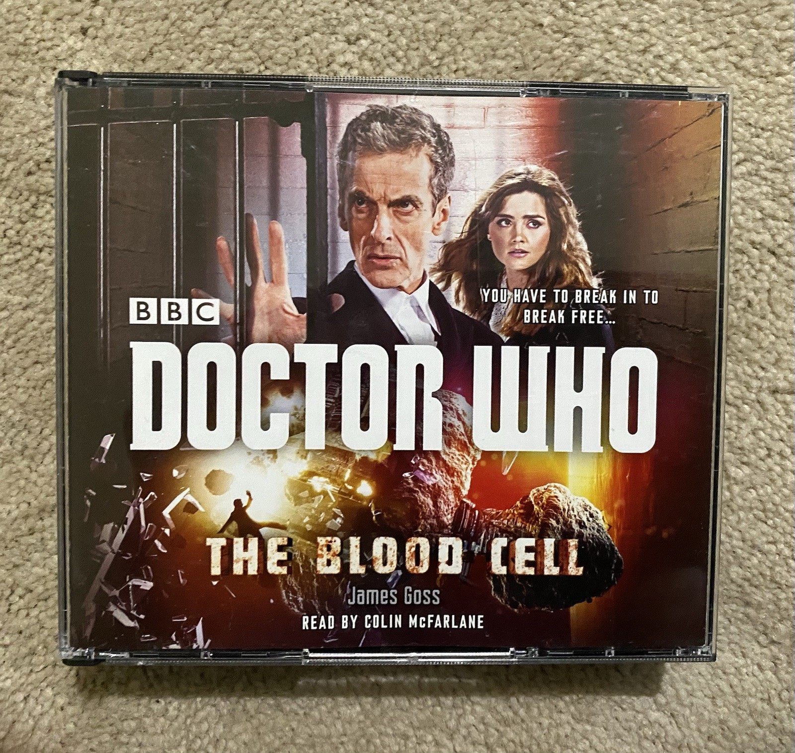 BBC AUDIOGO DOCTOR WHO The 12th Doctor & Clara THE BLOOD CELL 5 CD Set LIKE NEW!