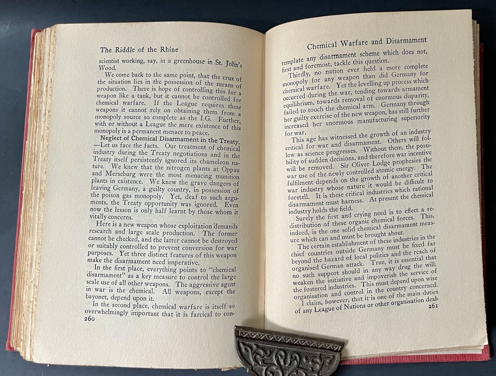 Vintage 1923 Book Riddle of the Rhine Chemical Strategy in War & Peace Lefebure