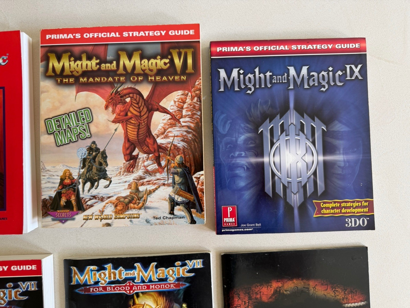 Might and Magic Strategy Guide Lot I-V Compendium VI VII IX Plus Manuals