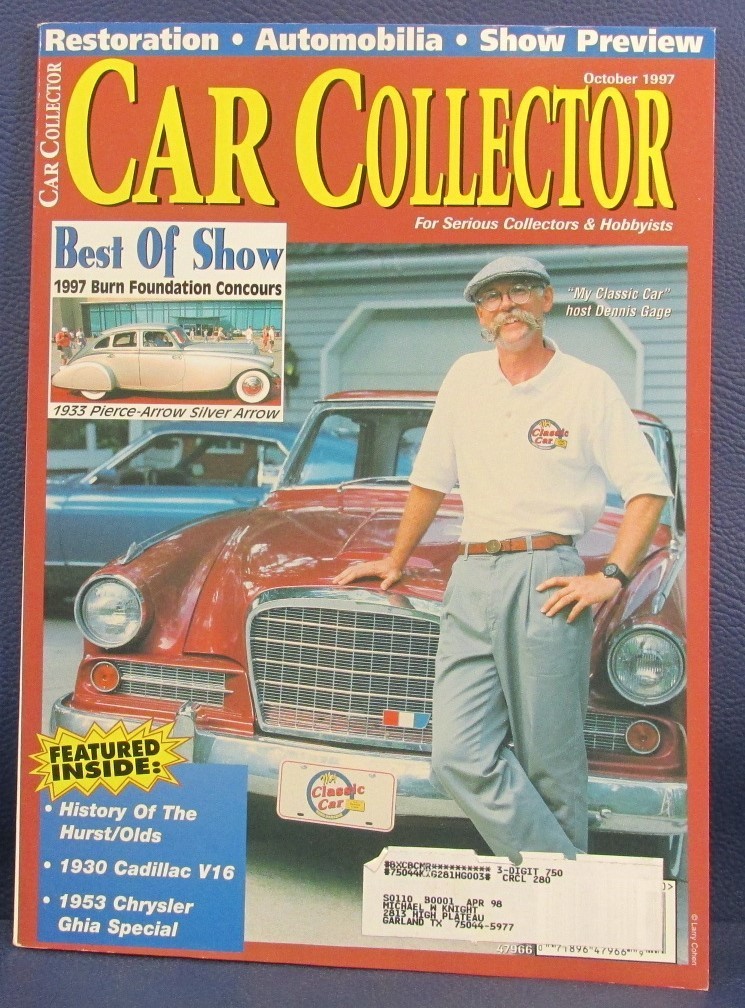 Car Collector Magazine Oct 1997 1953 Chrysler Ghia Special 1962 BelAir 409