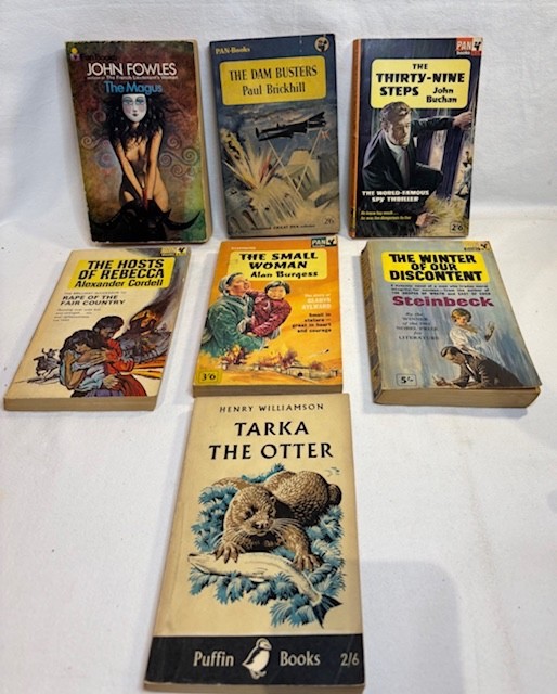 Pan Books x7 Classic vintage paperbacks 1954 to 1977