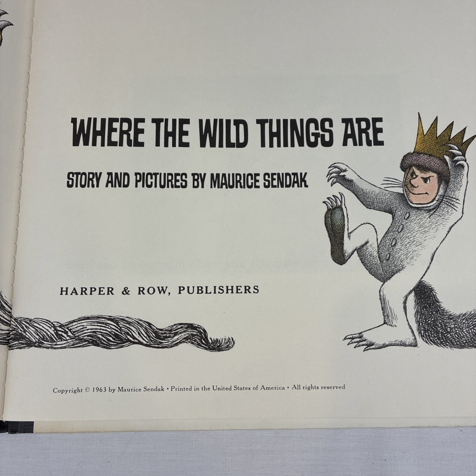 Where the Wild Things Are Maurice Sendak Harper&Row Hardcover 1963 first edition