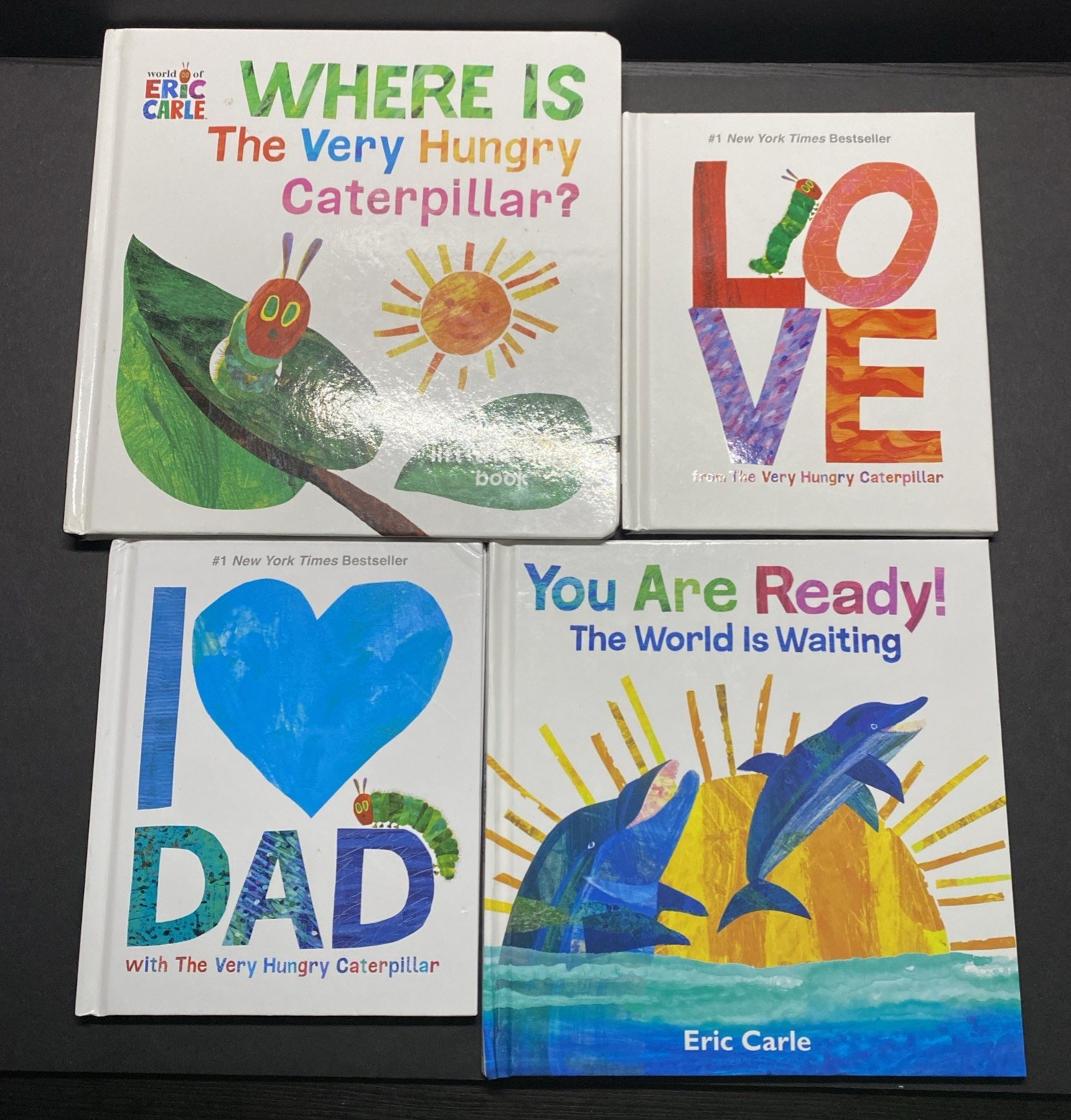 Eric Carle 4 Lot Bundle Hardcover Books: Where is Love I Love Dad, You are Ready
