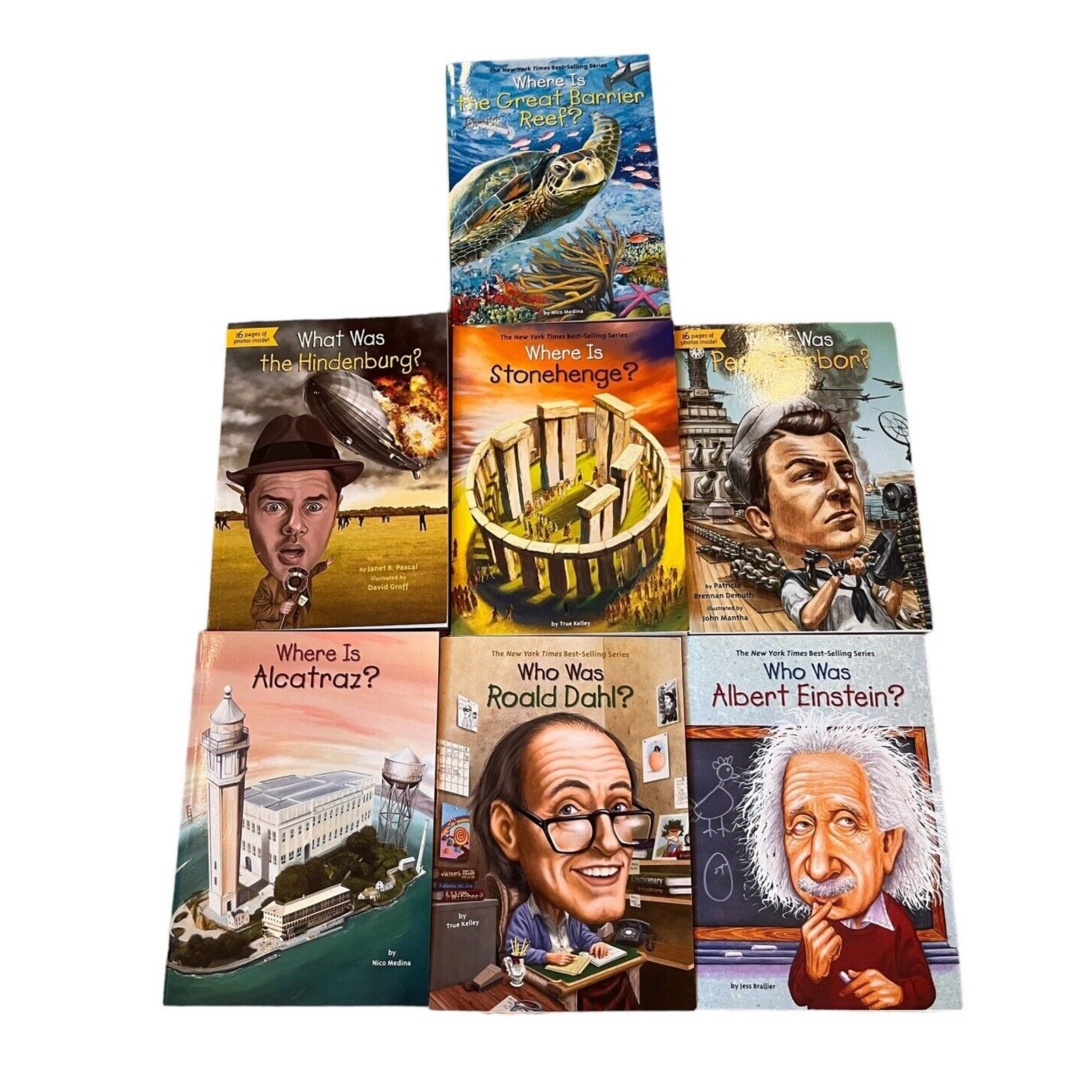 Lot Of 7 Who What Where Was Children’s Facts Information Biography Books