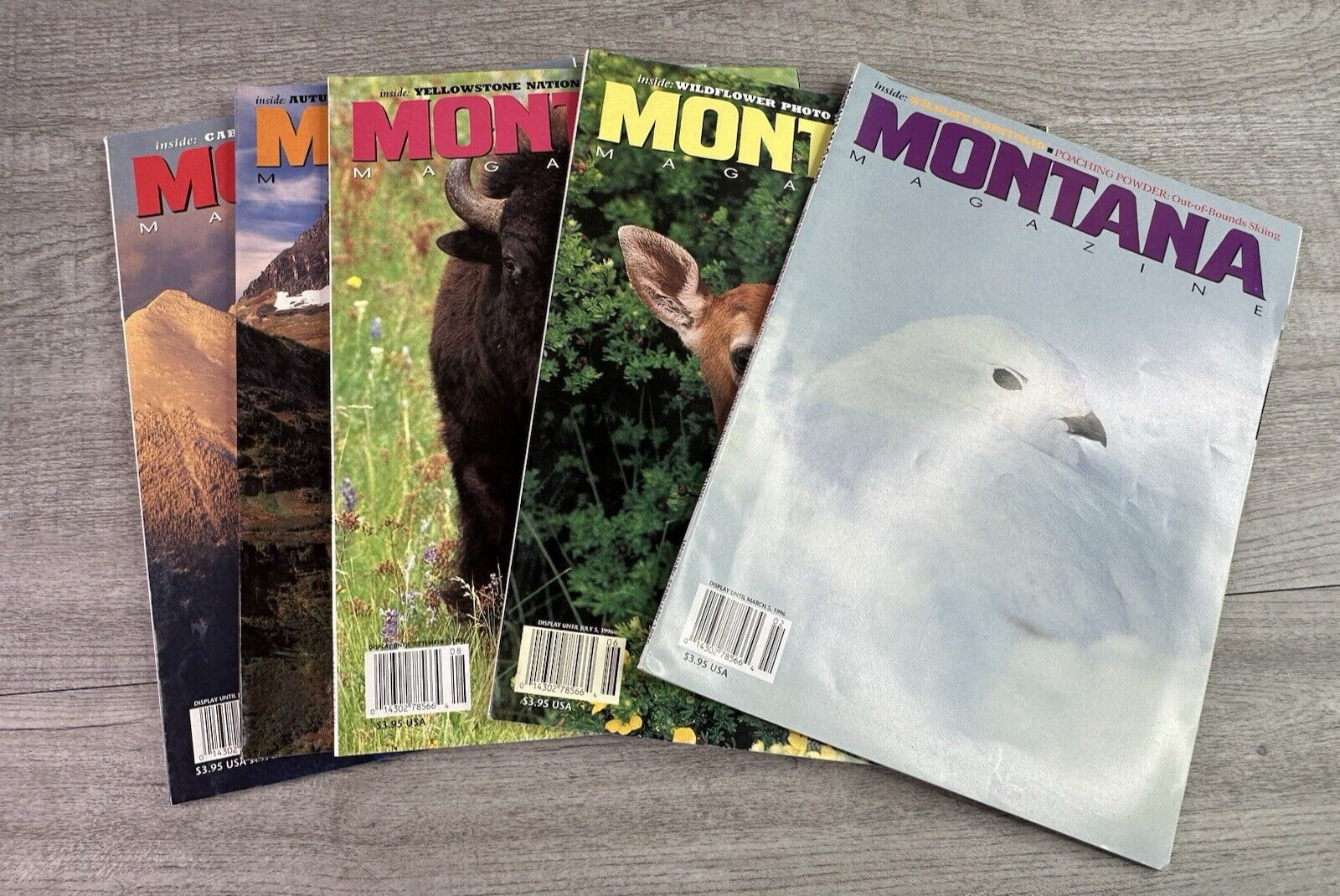 Vintage Lot Of 5 Montana Magazine 1996 Bimonthly Issues