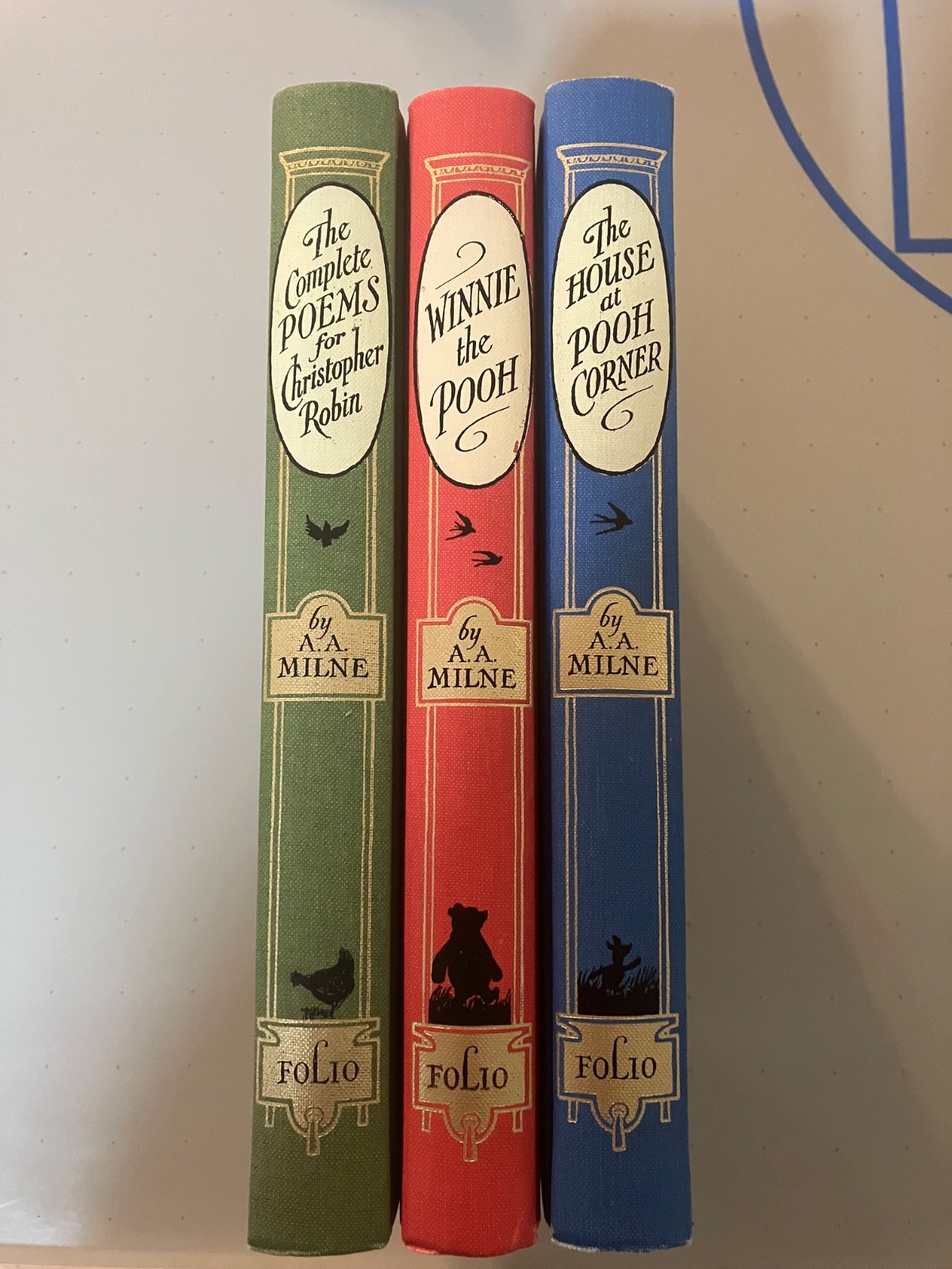 A A Milne The Complete Winnie the Pooh. Three volumes. Folio Society.