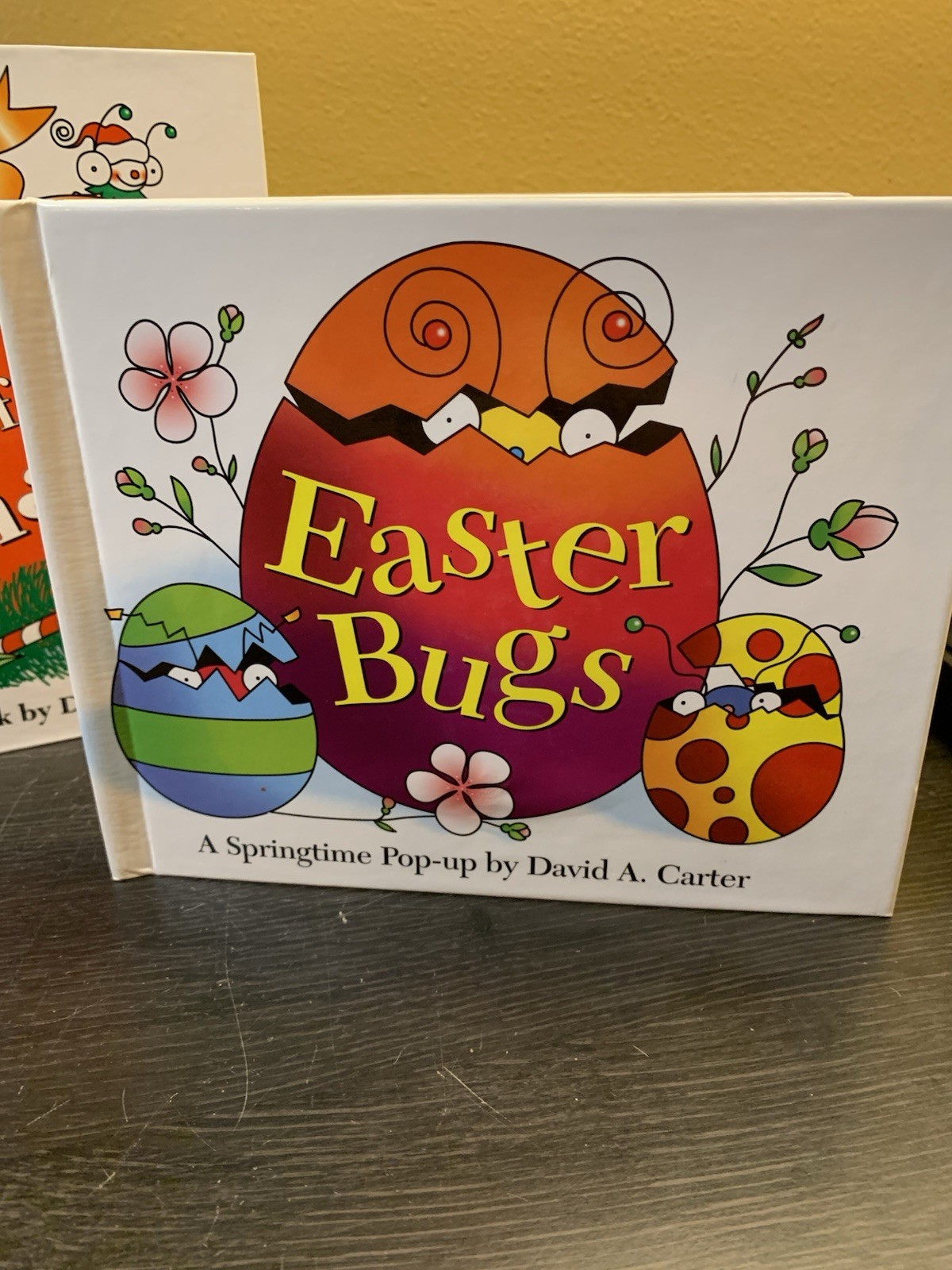 Vintage David A. Carter The 12 Bugs Christmas & Easter Bugs Pop Up Books EUC