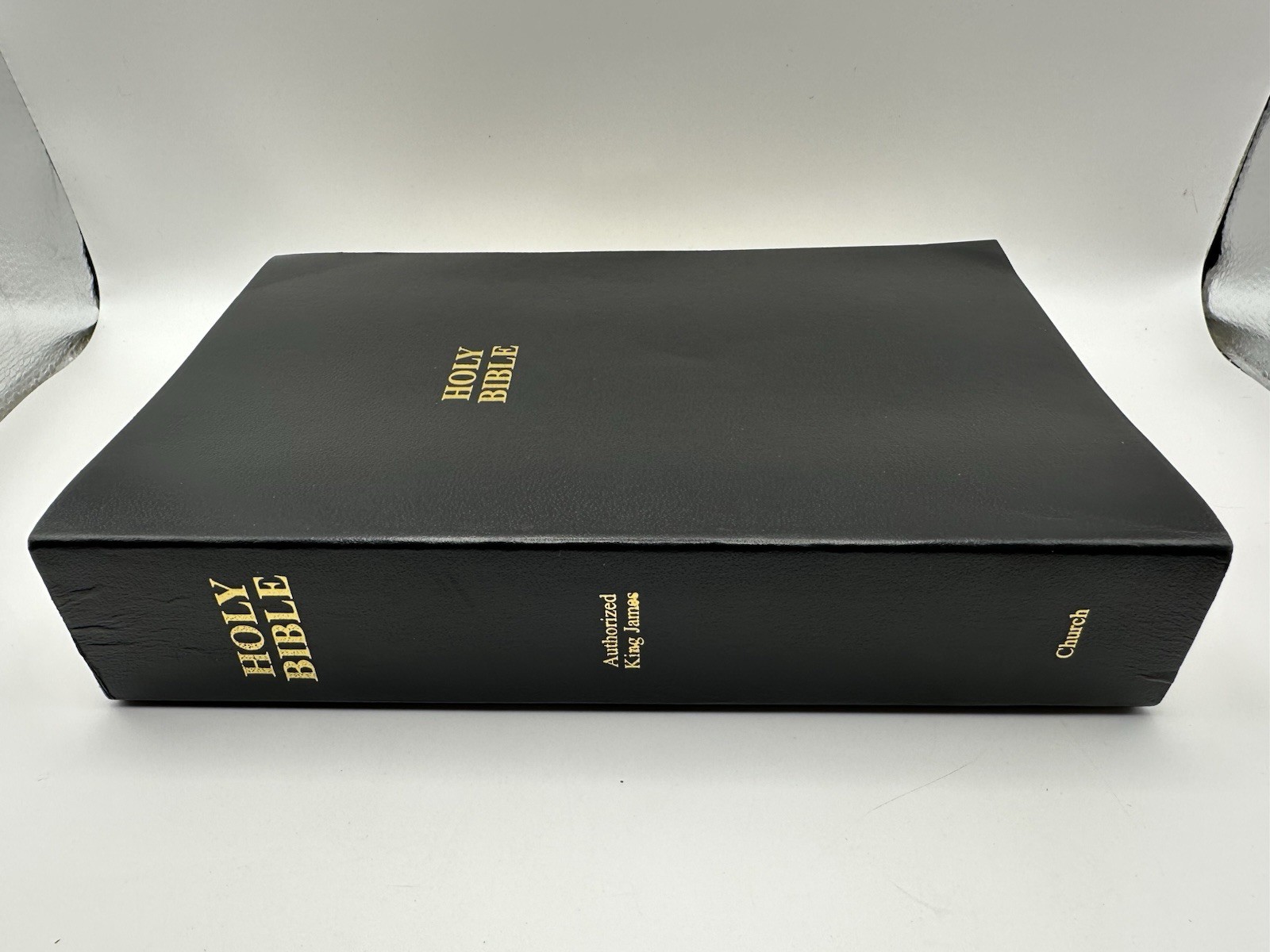 Holy Bible Authorized King James Version Church Black Faux Leather Softcover