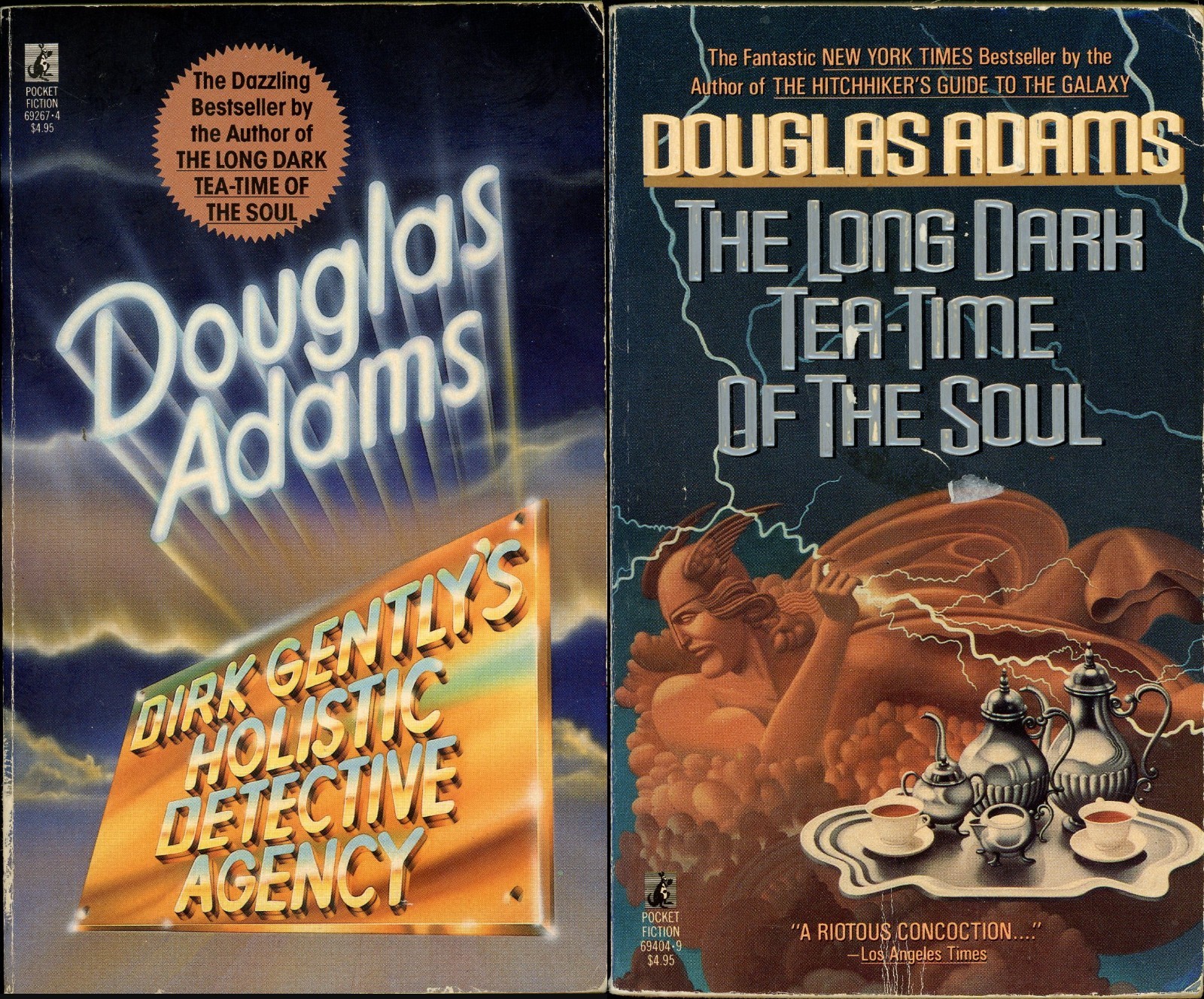 Dirk Gently Science Fiction Humor Mystery Lot of 2 Paperback by Douglas Adams