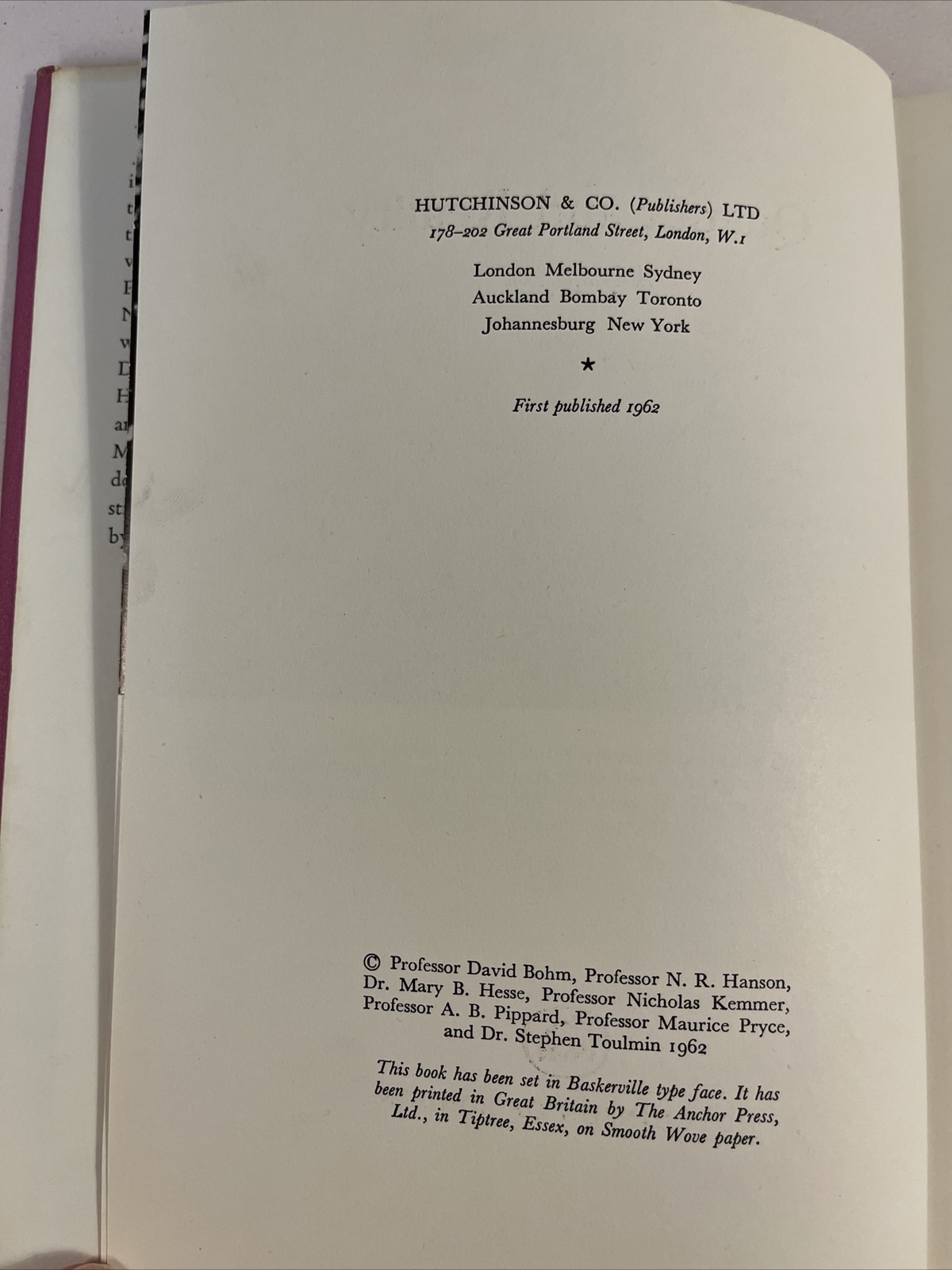 Quanta and Reality, A Symposium, With Contributions By Professor A.B. Pippard….