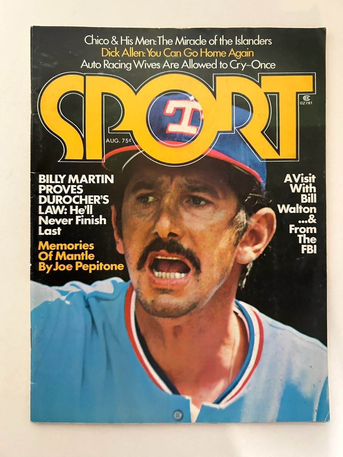 SPORT Magazine August 1970s Billy Martin Baseball MLB Joe Pepitone