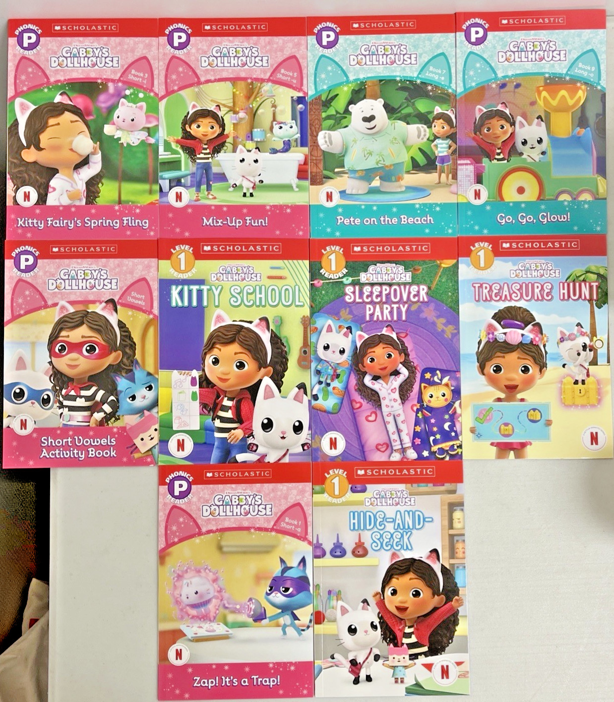 Gabby’s Dollhouse Scholastic Level 1 Reader Collection 10 Books NEW