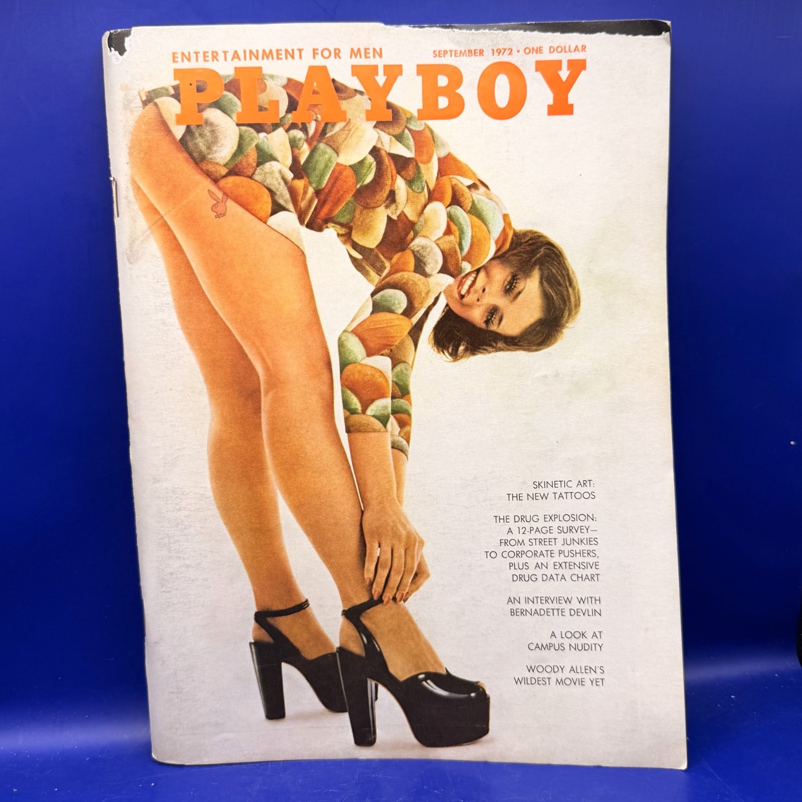Playboy Magazine September 1972 Vargas Girl Pin-Up Centerfold Man Cave Art Décor