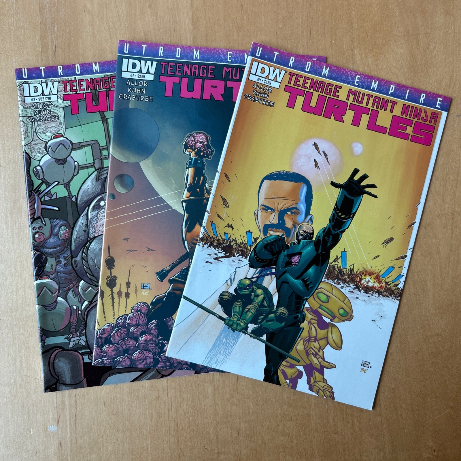 Teenage Mutant Ninja Turtles IDW Utrom Empire 1-3 IDW Comics Full Set TMNT