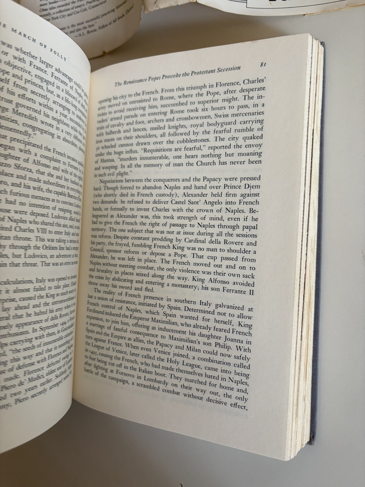 March of folly From Troy To Vietnam Barbara W. Tuchman HCDJ 1984 1st Edition VG